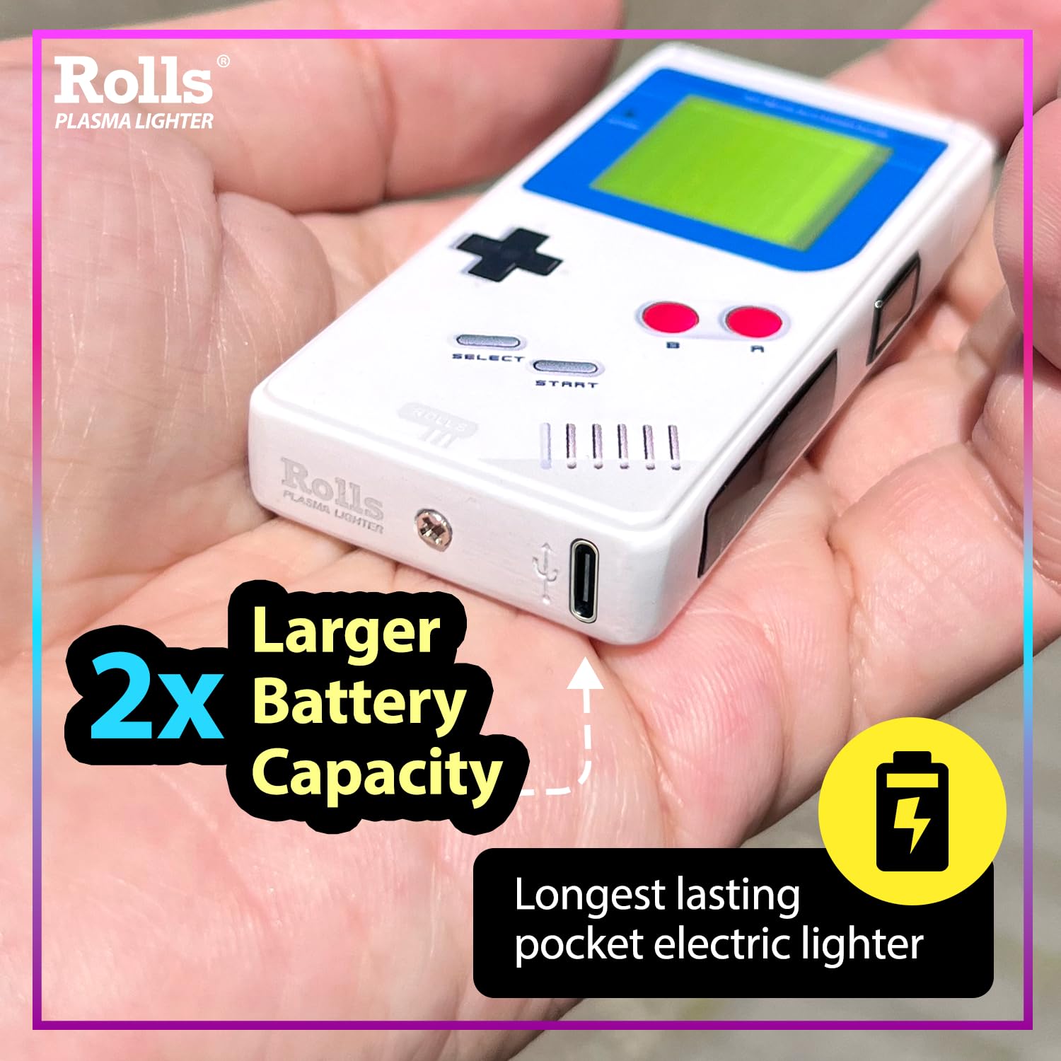 Rolls Plasma Lighter Briquet électrique Rolls – Cadeaux pour hommes – Briquets cool – Électrique rechargeable – Briquets à bougies – Gadgets uniques personnalisés – Cadeaux d'anniversaire pour hommes