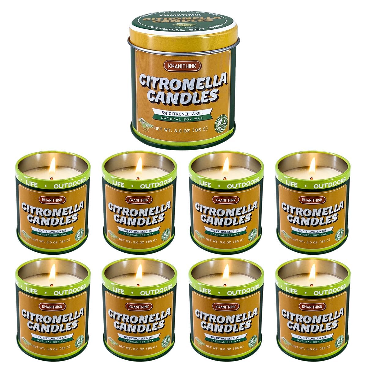 Lomangdi 9-Pack 3oz Citronella Candles