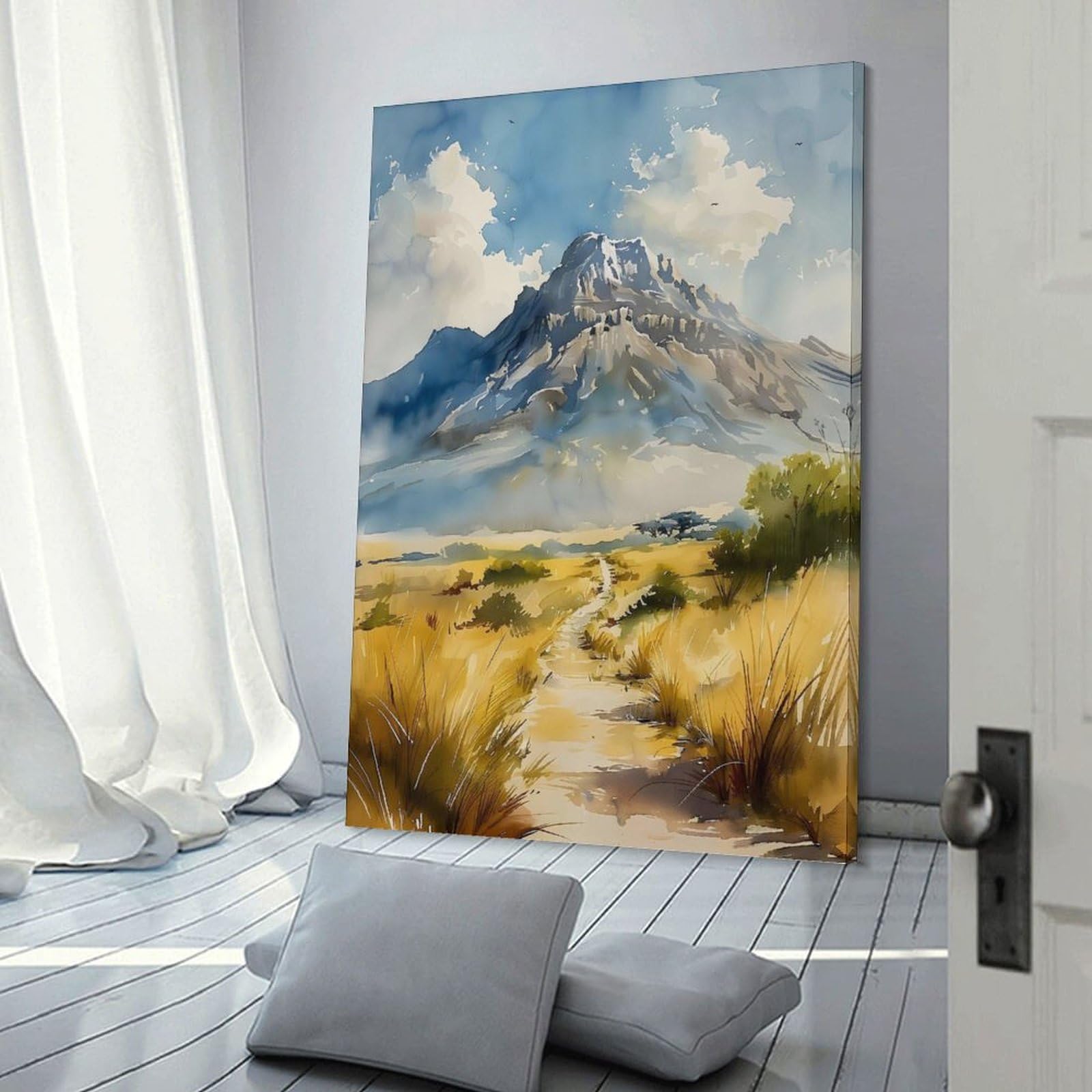 Amazon.com: ZJLAMZ Watercolor Painting Kilimanjaro Print Mount