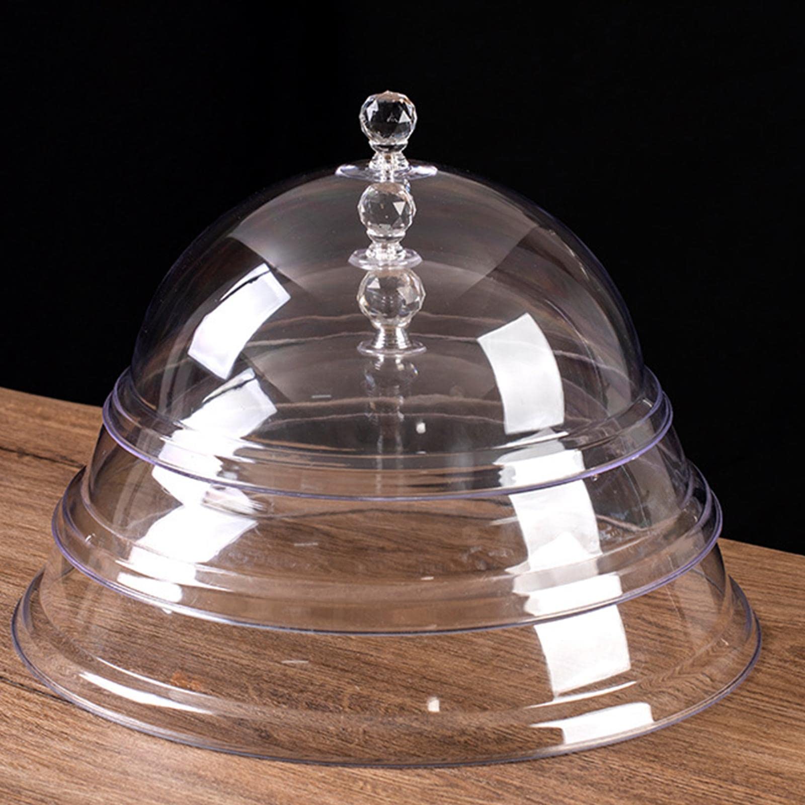 Kuchenplatte mit Haube Obstservierschale Deckel Dessert Tablett PVC Beständig Klar für Geburtstagsfeier Gästebewirtung, 14 Zoll, 14 Zoll
