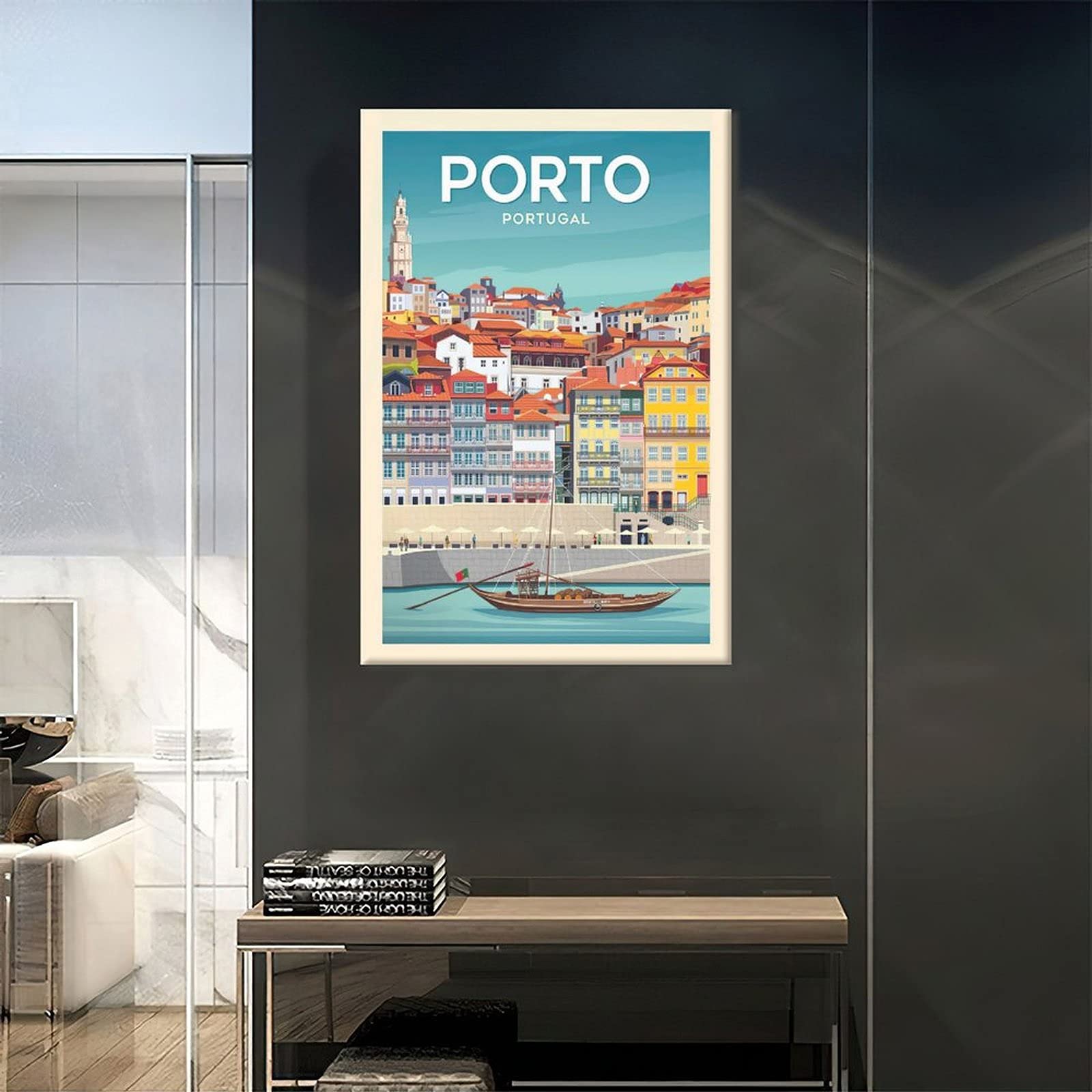 Poster Vintage Lisbonne Portugal 30x45 Cm - Décoration Murale Moderne Chambre Salon