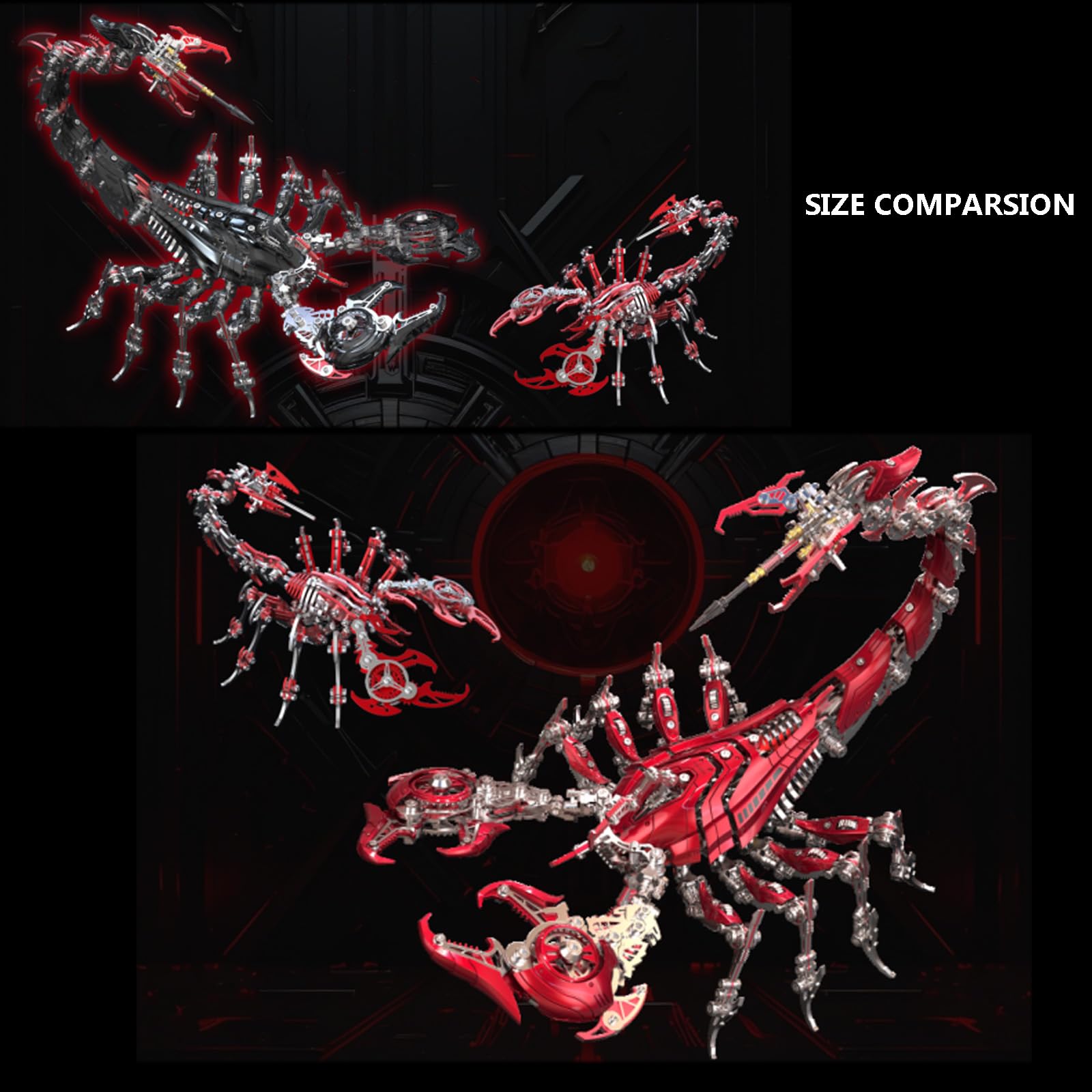 Puzzle in metallo 3D Scorpione modellino per adulti, kit di puzzle 3D in metallo fai da te con attrezzi, giocattolo da scrivania per adulti