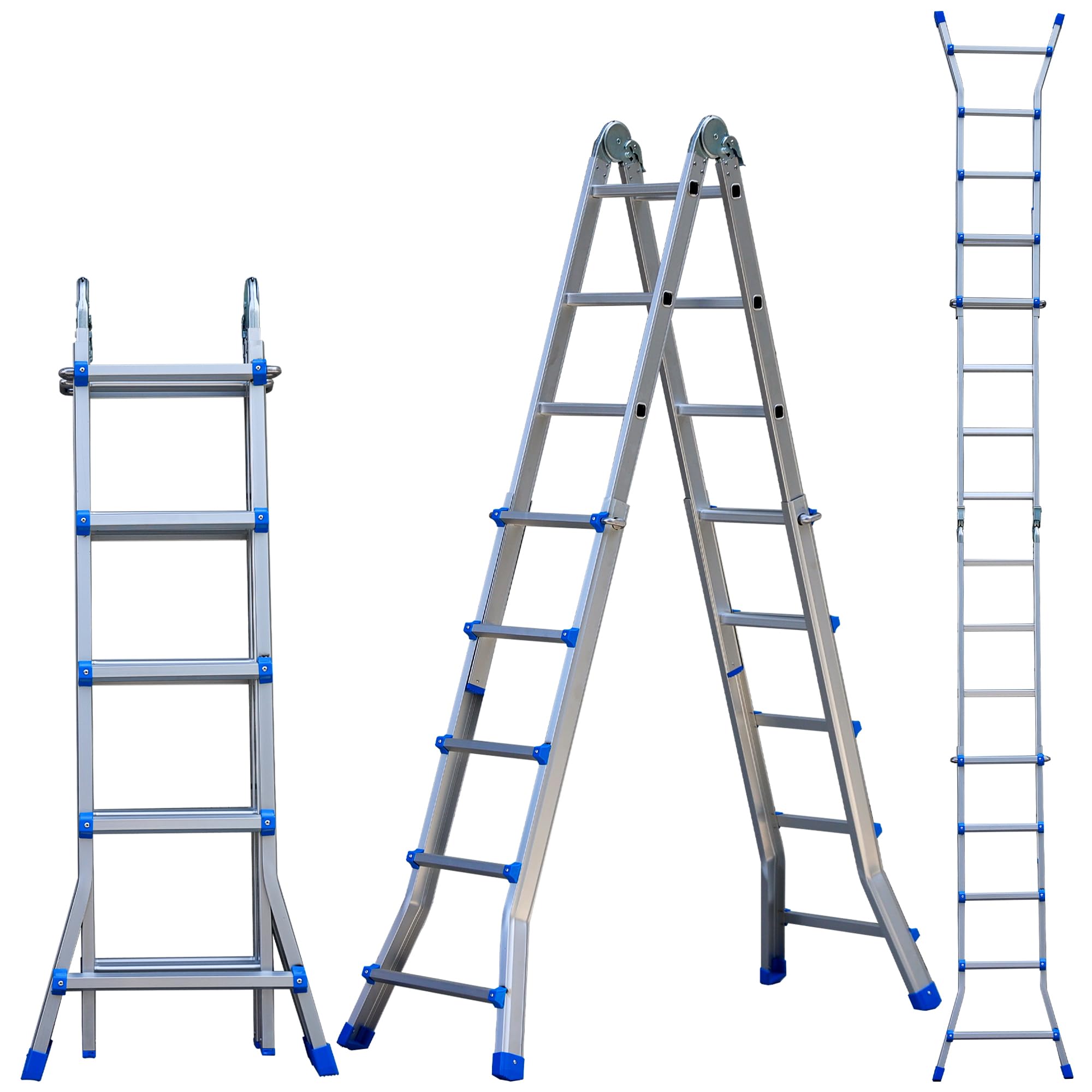DIAMONDFORGE A Frame Ladder 16Ft Blue
