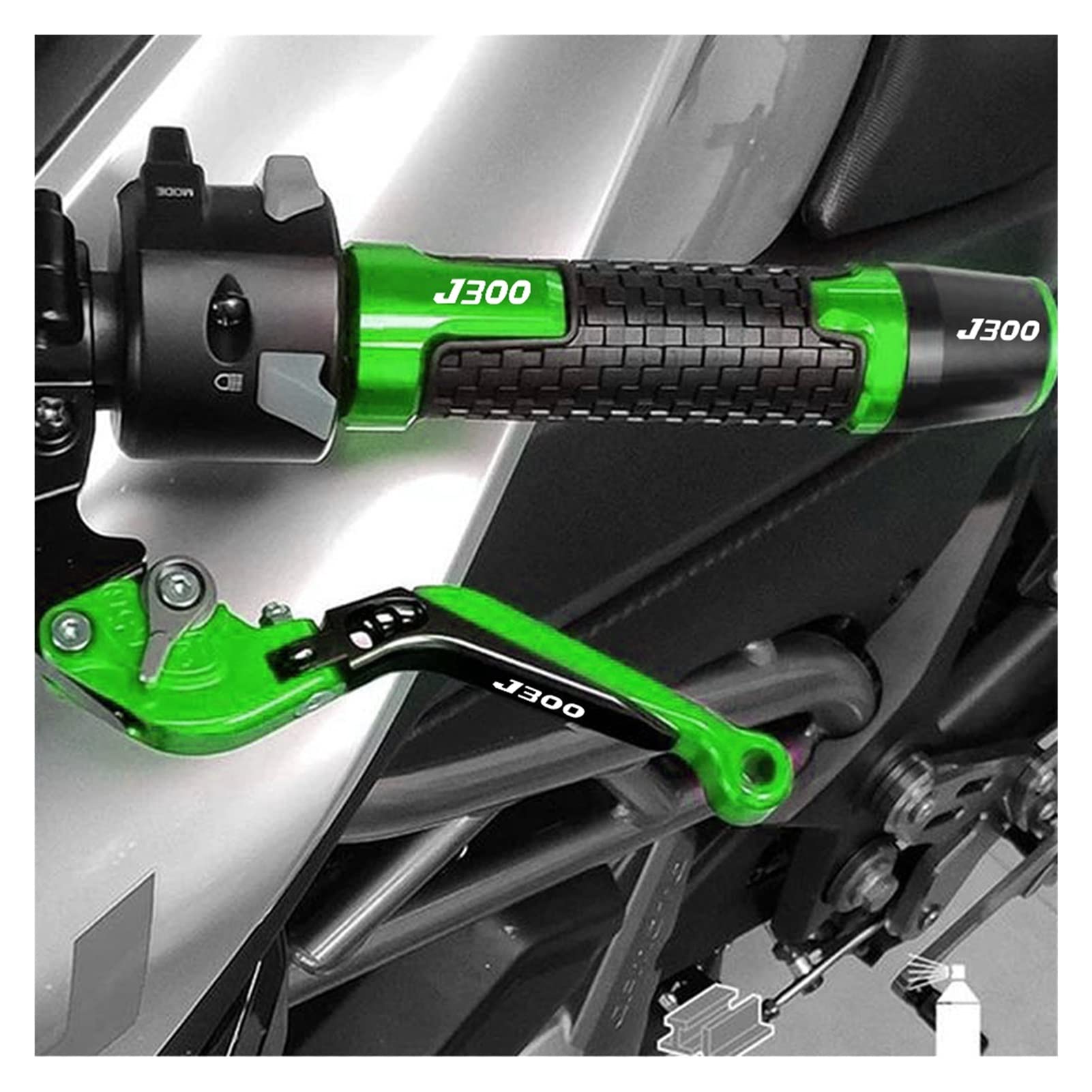 Manopole per moto Per KAWASAKI J300 J 300 2014 2015 2016 2017 2018 2019 2020 2021 7/8 ''22mm CNC Moto Manubrio Manopole Impugnatura Del Manubrio Estremità