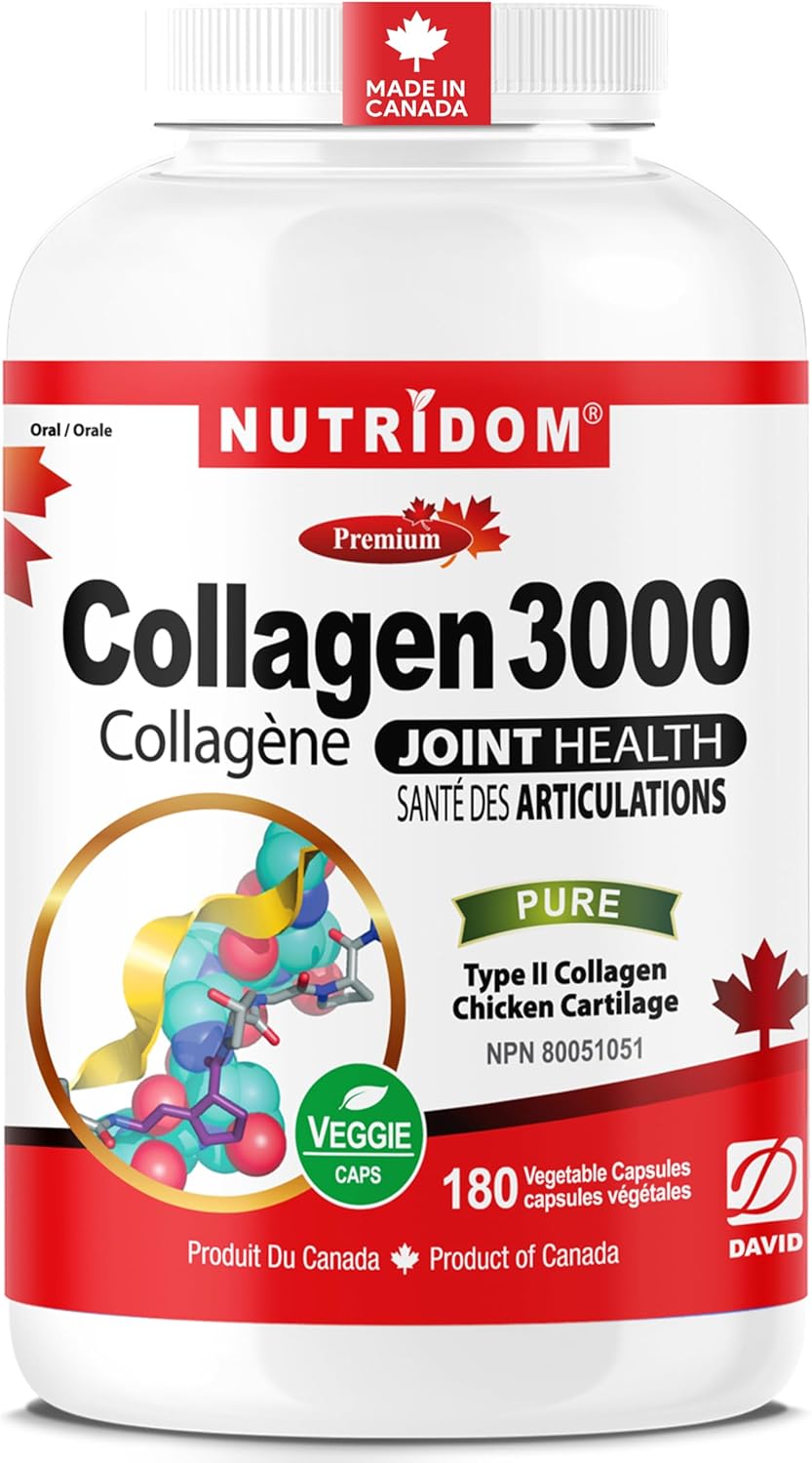 Nutridom Chicken Cartilage Collagen 500mg, Type II, Hydrolyzed, Collagen Peptides Supplement for Women & Men, Non-GMO, Gluten free, Soy & Dairy free (180 Count) Nutridom Chicken Cartilage Collagen 500mg, Type II, Hydrolyzed, Collagen Peptides Supplement for Women & Men, Non-GMO, Gluten free, Soy & Dairy free (180 Count)