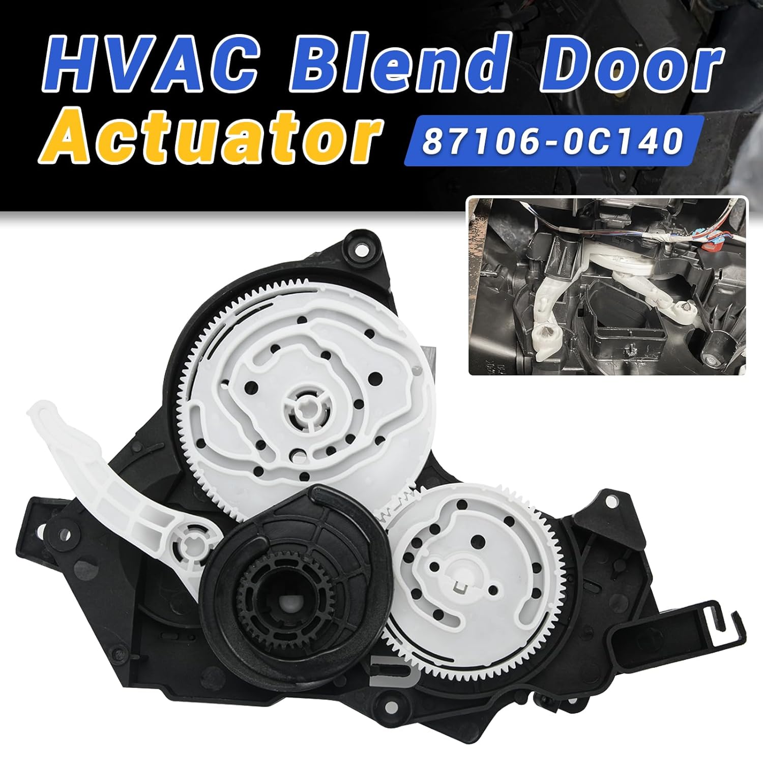 PTNHZ 87106-0C140 HVAC Blend Door Actuator Compatible with Toyota Tundra 07-21 & Sequoia 08-22 A/C Heater Air Mix Damper Servo Motor