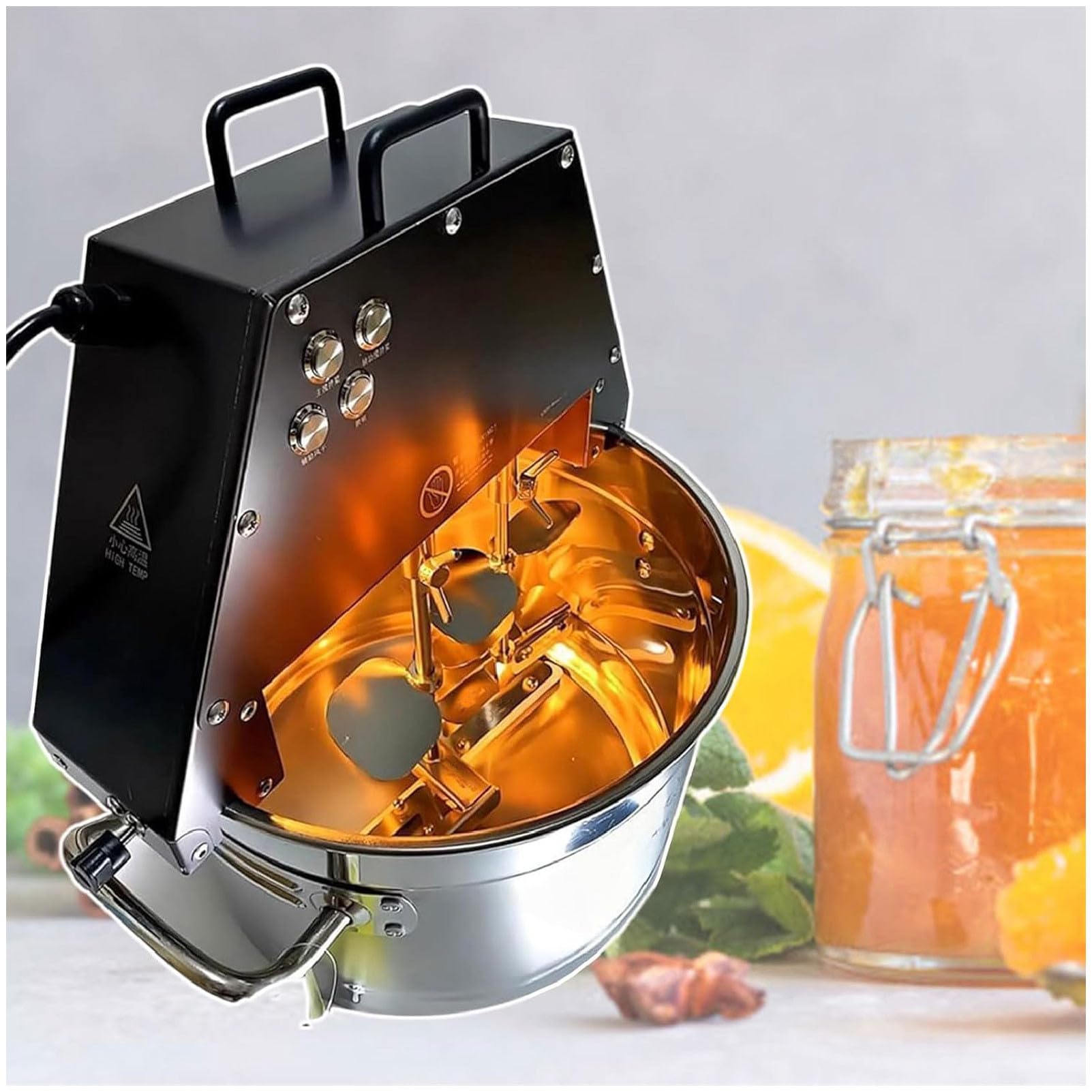 Doppelzyklus-Rühren Zweiwege-Rührgerät für Knoblauchsauce, Ein-Knopf-Start, Einstellbare Rührgeschwindigkeit, Einstellbarer Mischschaber,220V