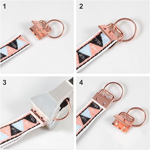 Vista 77 de SPEEDWOX Accesorios para llavero con anillo dividido, juego de correas para manualidades