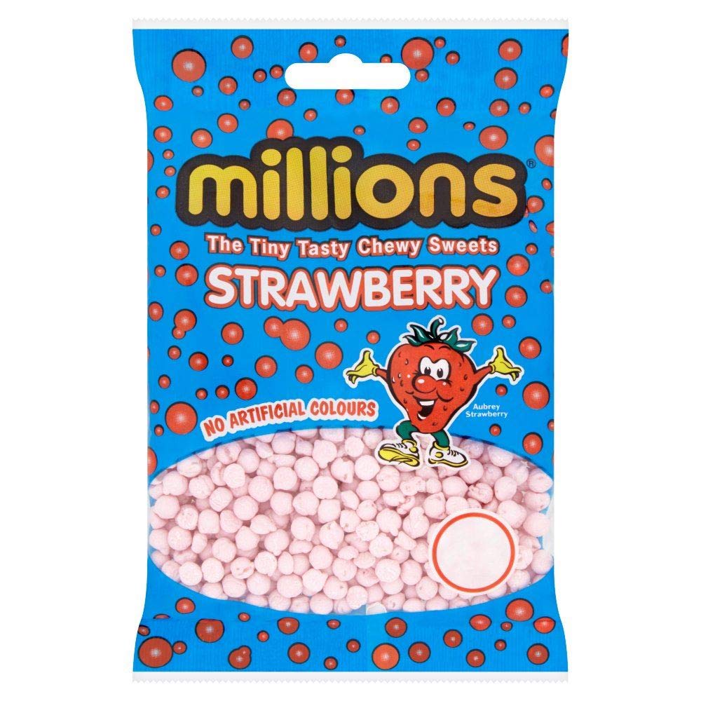 Millions Stawberry Bag - 100g - Pack of 6
