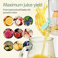 Vista 4 de Exprimidor Eléctrico Recargable - Exprimidor de Cítricos con Tipo-c Recargable para Jugo de Naranja, Limón y Pomelo. (Blanco-45W)