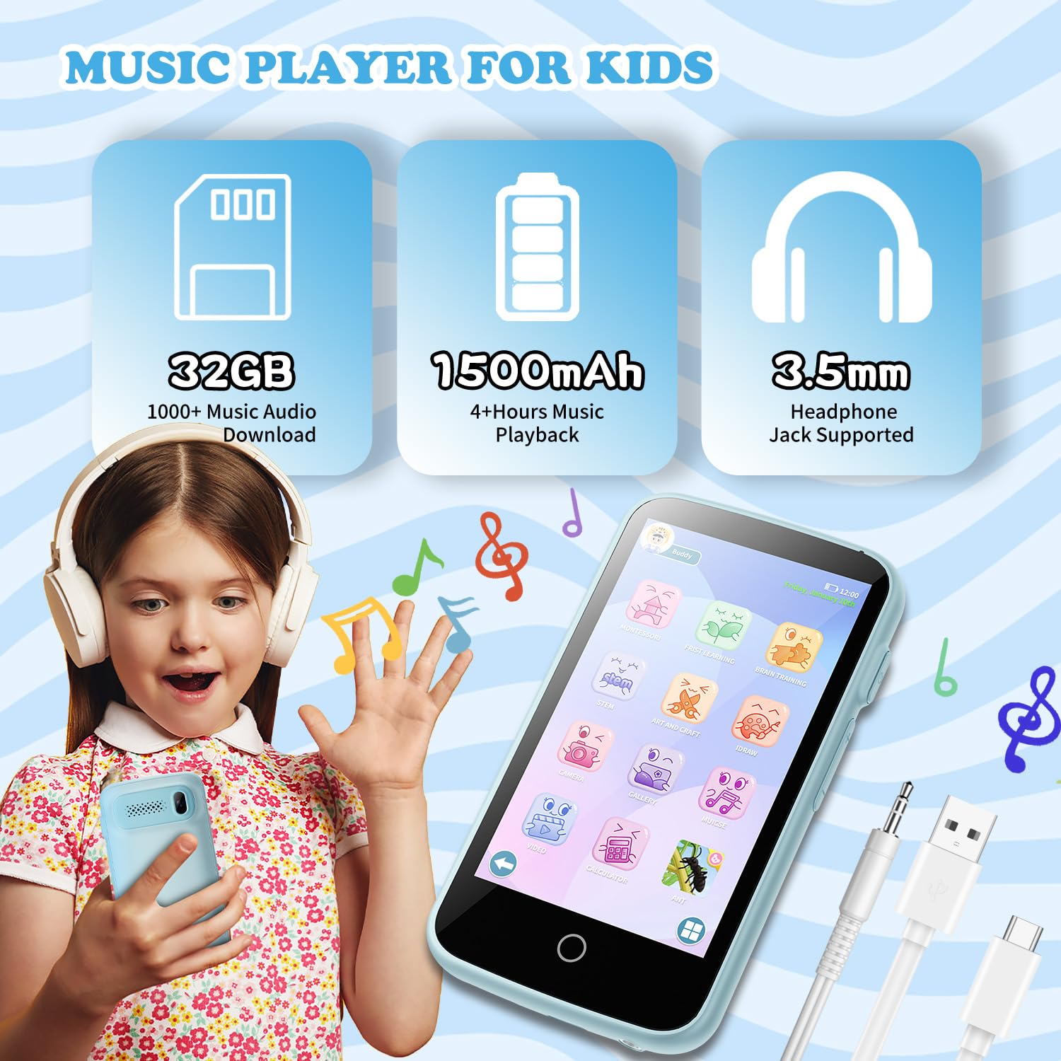 Telephone Portable Enfant Téléphone Pour Enfant,3,97 "Tactile Toddler Smartphone Jouets D Telephone Enfant