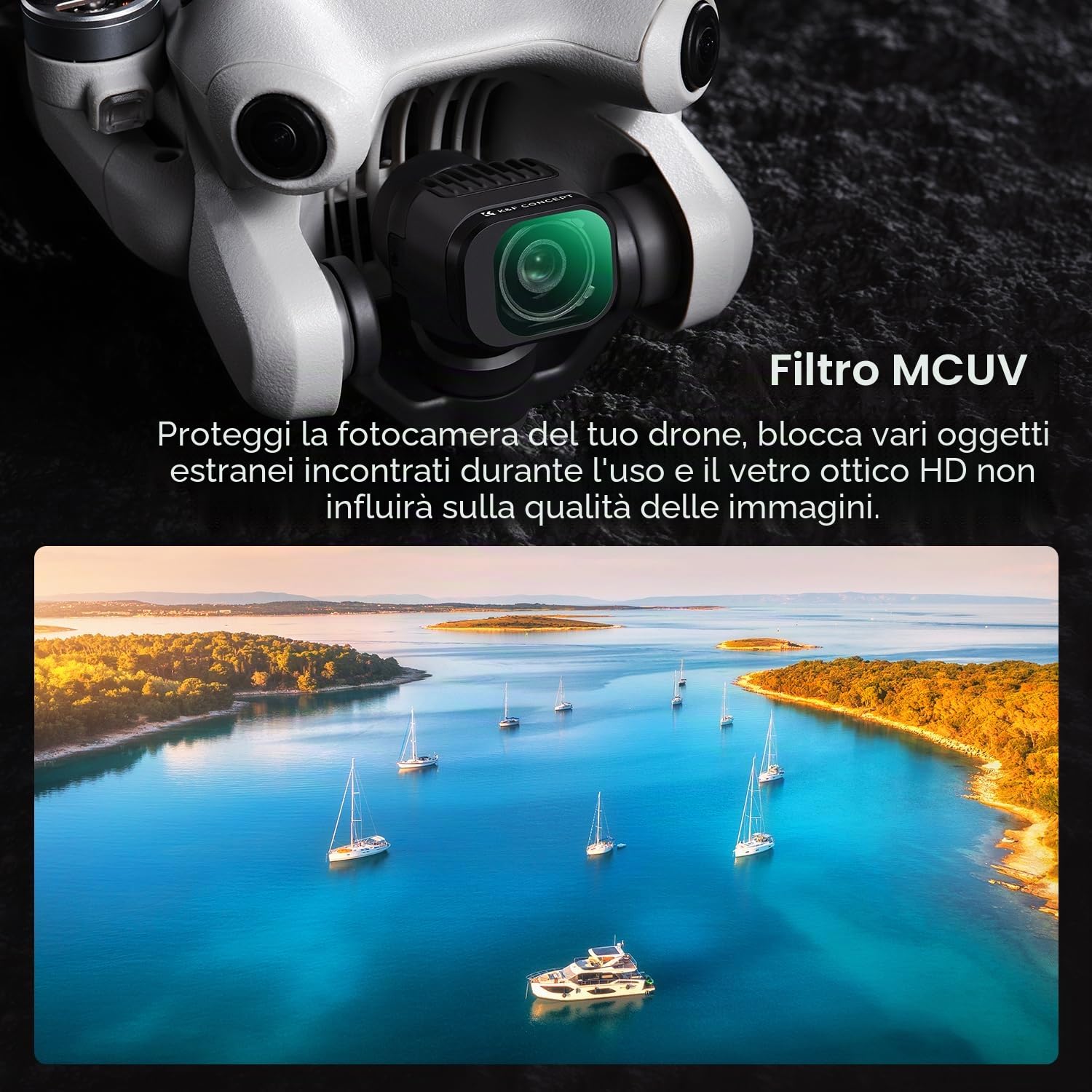 K&F CONCEPT Mini 4 PRO Filtri Kit, Filtro Polarizzatore Circolare CPL, UV,Filtro Variabile ND2-32, Filtro Variabile ND32-512 Compatibile con DJI MINI 4 PRO per 28 Strati Nano Rivestimento