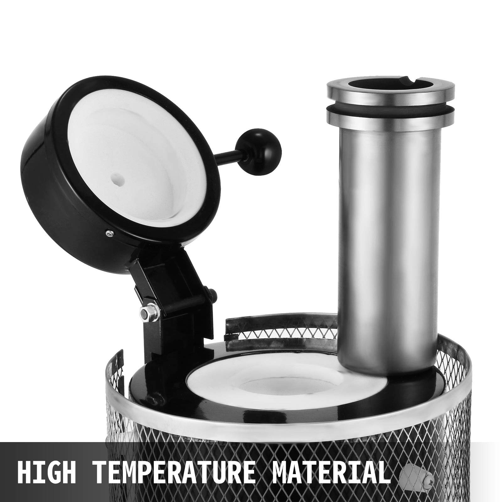 VEVOR Four de Fusion Automatique Numérique 1KG 1150? 1750W Four de Fusion Électrique pour Métaux avec Creuset Graphite pour Raffinage de Métaux Ferraille de Fusion Argent Or Cuivre en Aluminium