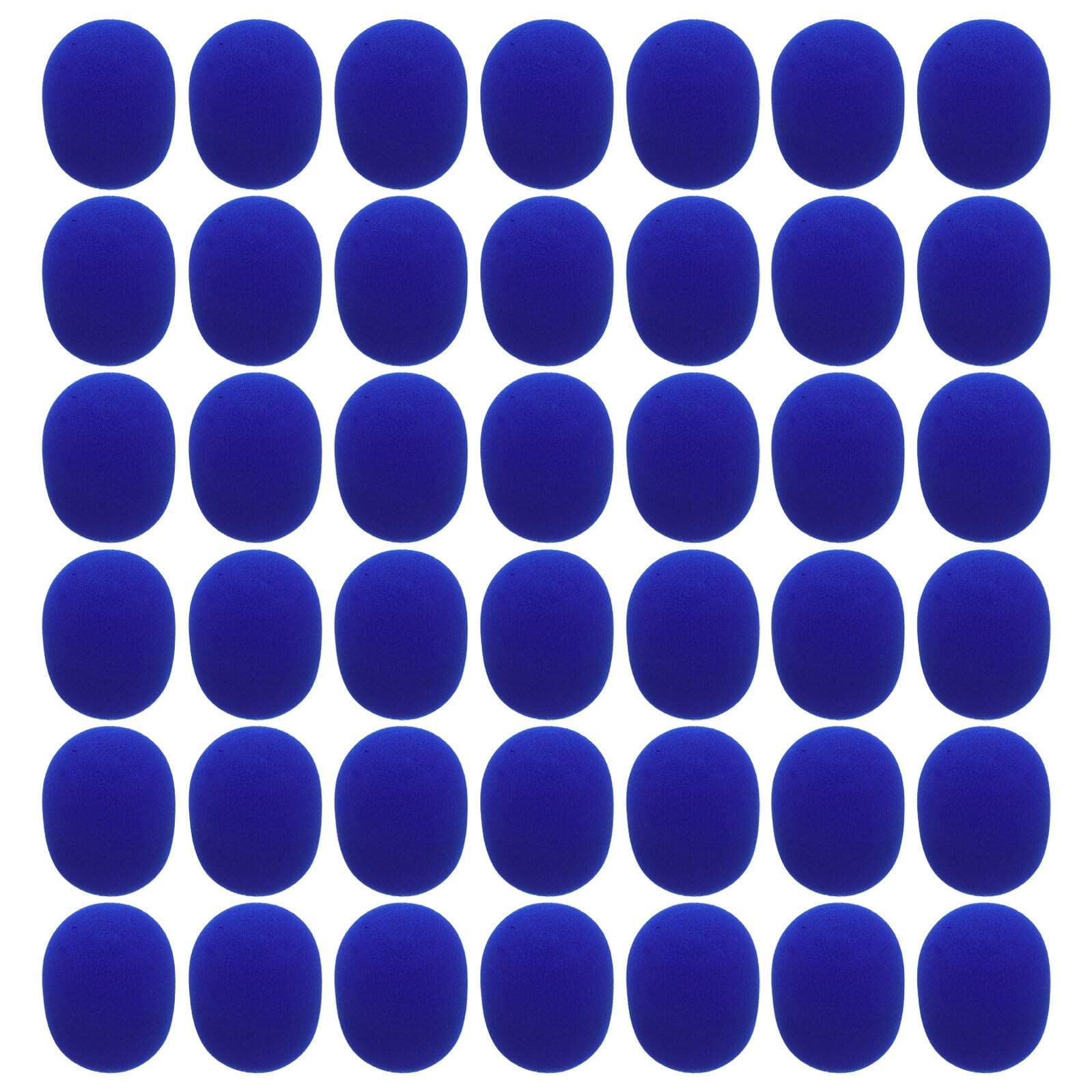 Sewroro Lot de 50 Bonnets Anti-Vent pour Microphone Portable en Mousse Bleue Filtre Anti-Pop Protection Antibruit pour Micro Housse Lavable Adaptée aux Microphones Portatifs