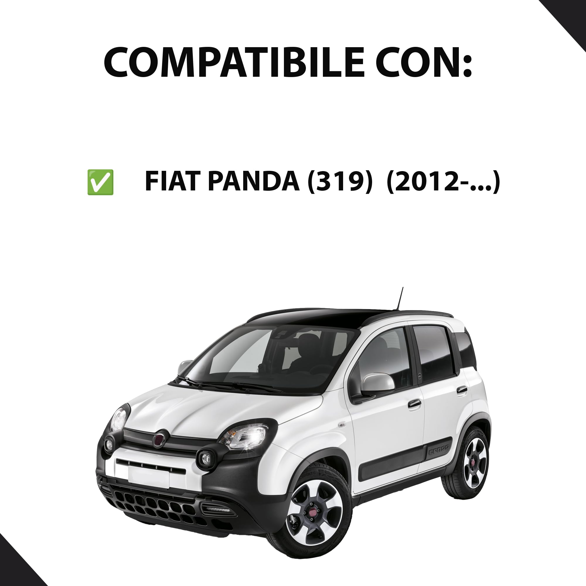 Specchietto Retrovisore Destro Esterno per Fiat Panda 319, Con Primer, Regolazione Manuale, Vetro cromato e convesso senza riscaldamento, Calotta Verniciabile, 735536792
