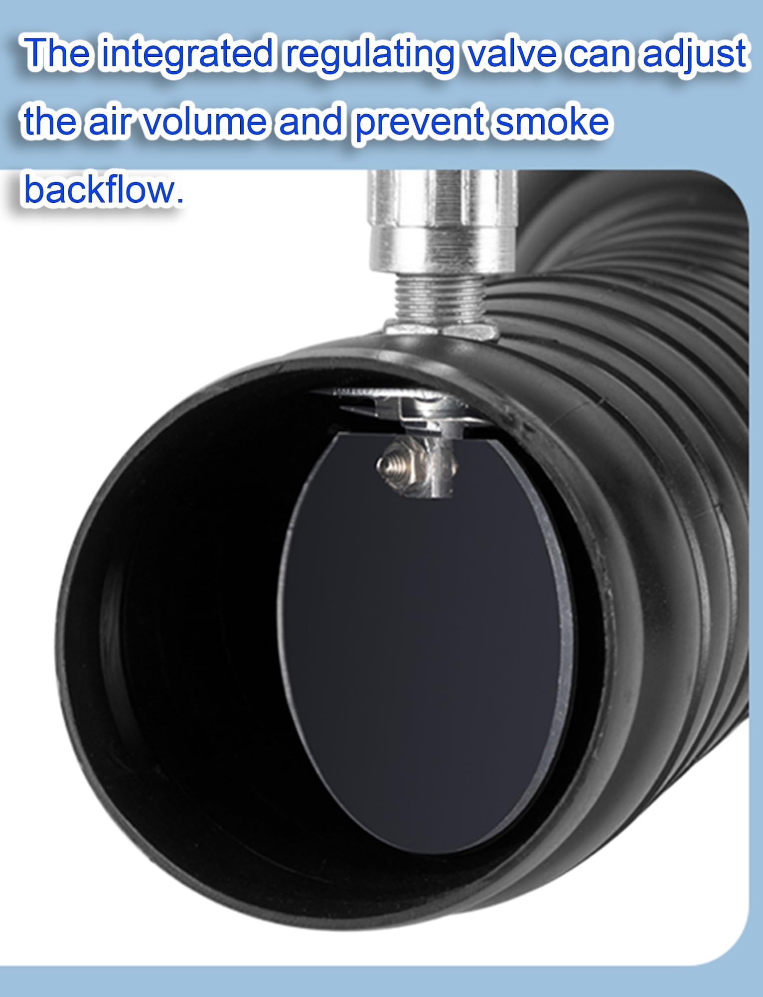 2"/3" Industrie-Absaugarm mit Haube, 360° verstellbarer flexibler Schlauch zur Entfernung gefährlicher Dämpfe und Stäube in Werkstatt und Labor(50mm/2in,1.5meter/59.1in)
