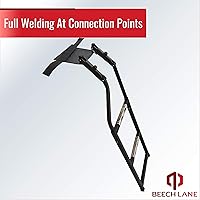 Vista 5 de Escalera Beech Lane para puerta trasera de camioneta, ajuste universal, tornillos hexagonales autoperforantes de acero inoxidable para fácil