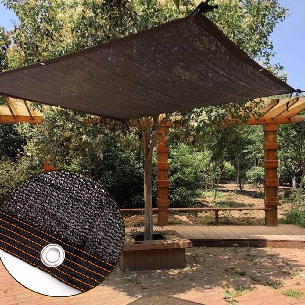 Sonnensegel Schattiernetz 2x3m 3x4m 4x8m 6x6m 8x10m 10x12m Schatten Netz mit Ösen, Reißfestem 85% UV Schutz Markisen, für Garten, Camping, Pergola, Auto Atmungsaktiv Sonnennetz ( Color : Schwarz , Siz