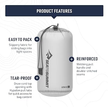 Sea to Summit Ultra-SIL Stuff Sack, Ultralight Outdoor and Travel Storage