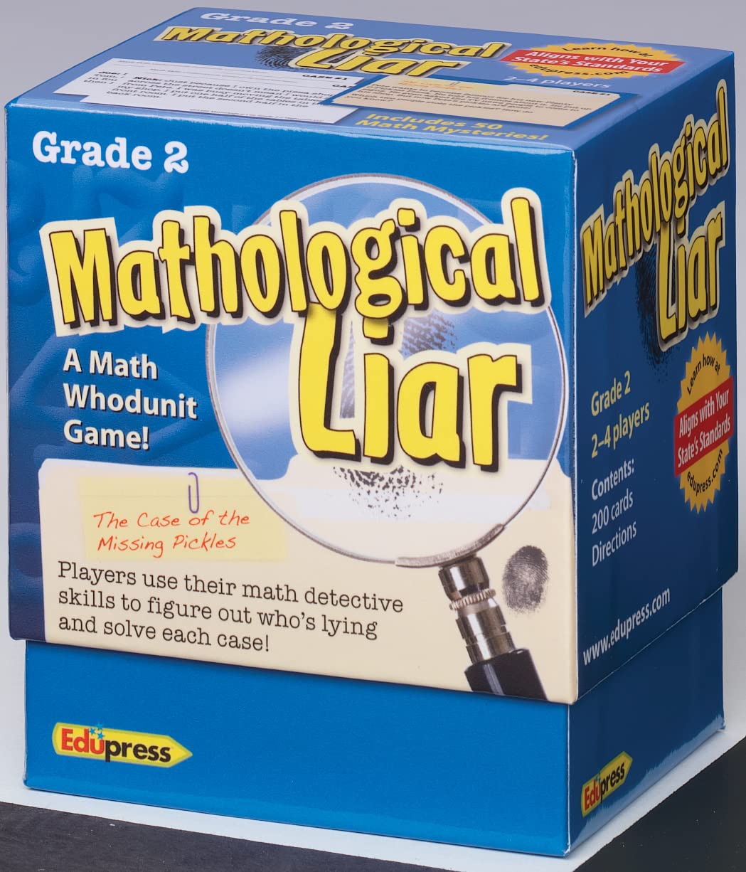 Amazon.com: Edupress Mathological Liar Game, Grade 2 (EP63395) : Toys &  Games