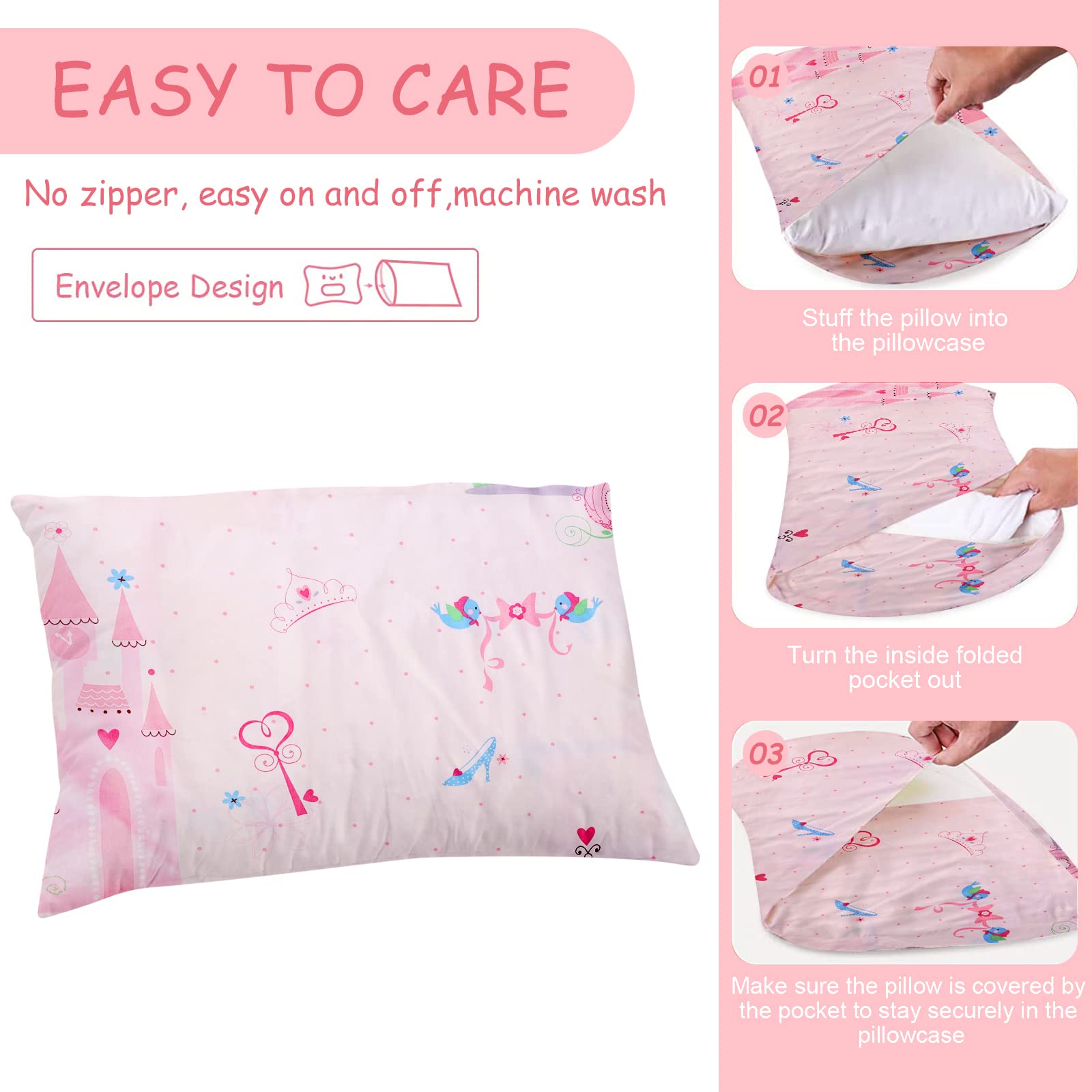 Taies D'oreillers Housse De Coussin Décoratives Pour Enfant Avec Fermeture Hôtel 1 Pièces, Blanc Animaux, 40 X 40 Cm