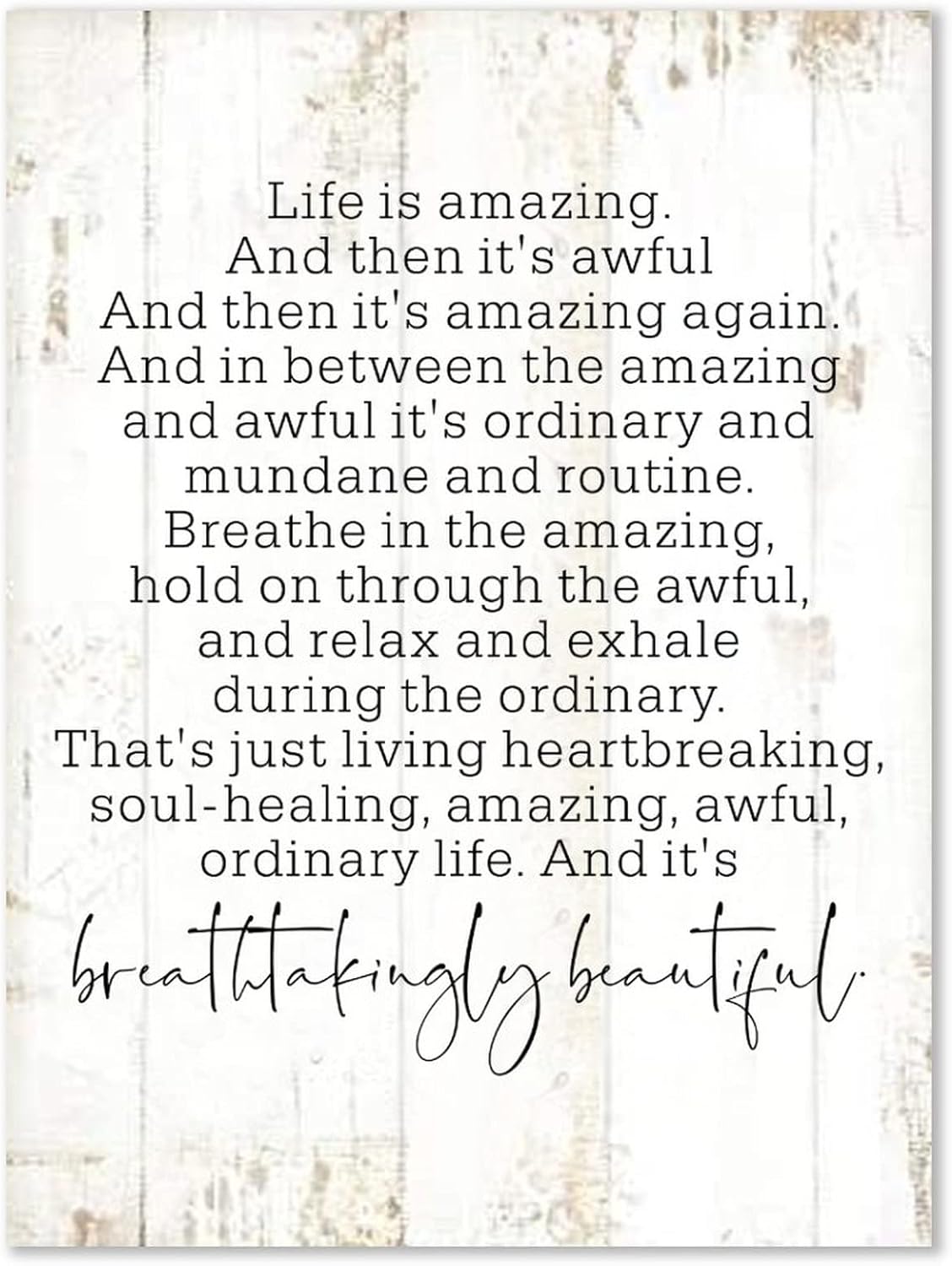 Funny Quotes Wall Art Prints 12x16in Wood Wall Art Vertical Rustic Farmhouse Home