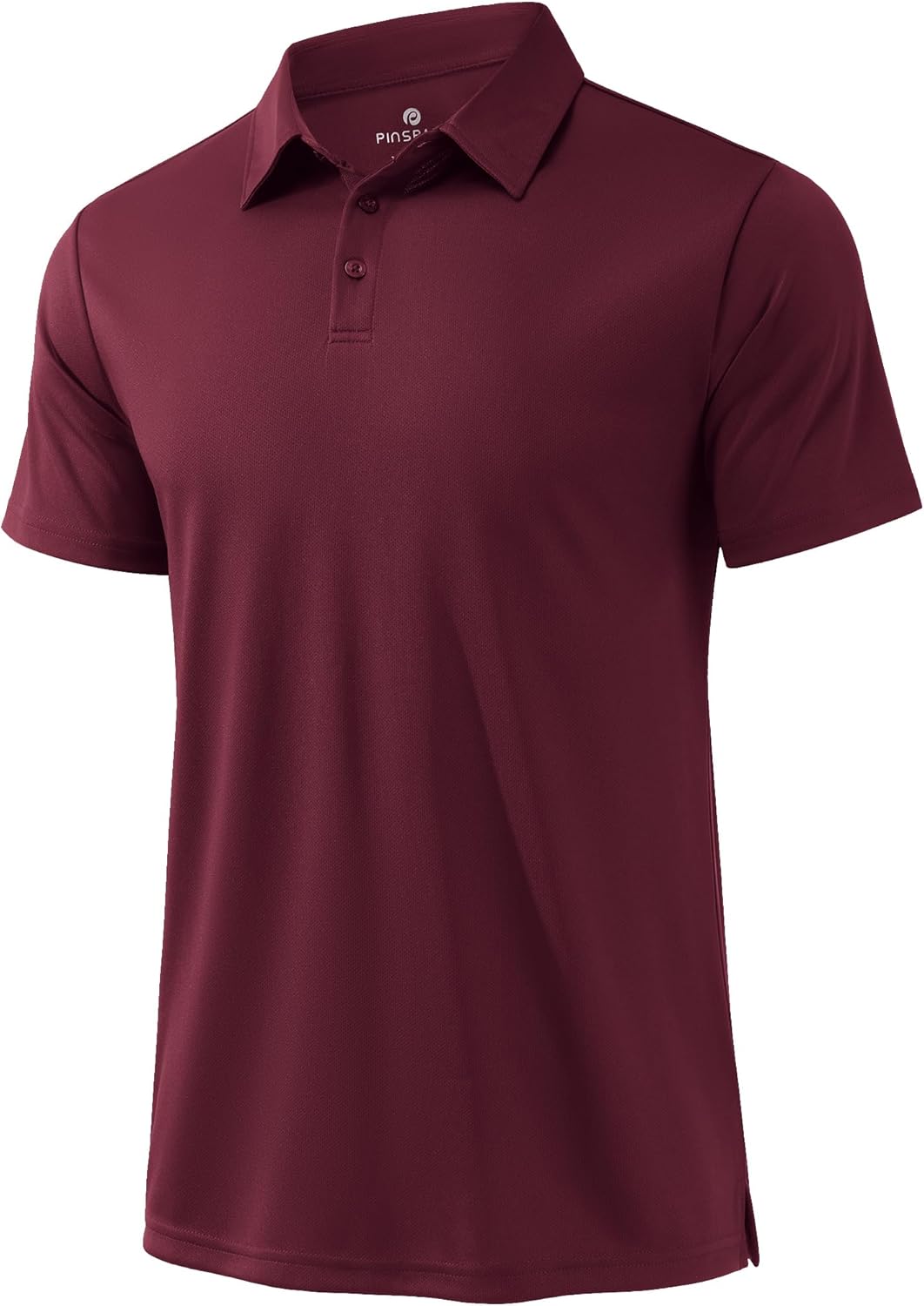 PINSPARK Mens Golf Shirt 3 Buttons Quick Dry Polo Shirts for Men Short Sleeve Casual Stylish Collared Polo Shirts