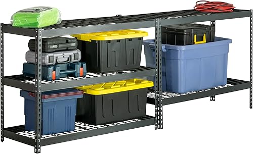 Miniatura 7 de Muscle Rack Estantería de 5 alambres de 48 pulgadas de ancho x 18 pulgadas de profundidad x 72 pulgadas de alto en negro