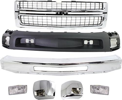 Evan Fischer Kit de montaje de rejilla compatible con Chevrolet Silverado 2500 HD 2007-2010, se adapta a Chevrolet Silverado 3500 HD 2007-2010 para