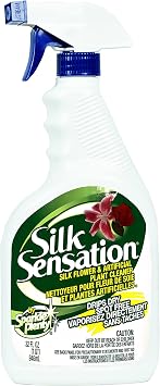 Sparkle Plenty Silk Sensation Artificial Plants Cleaner & Silk Flower Cleaner Spray - Silk Plant Cleaner Spray No Wipe - Spray Away Dust Remover - Drips Dry Faux Plant Spot-Free Cleaning - 32 fl oz