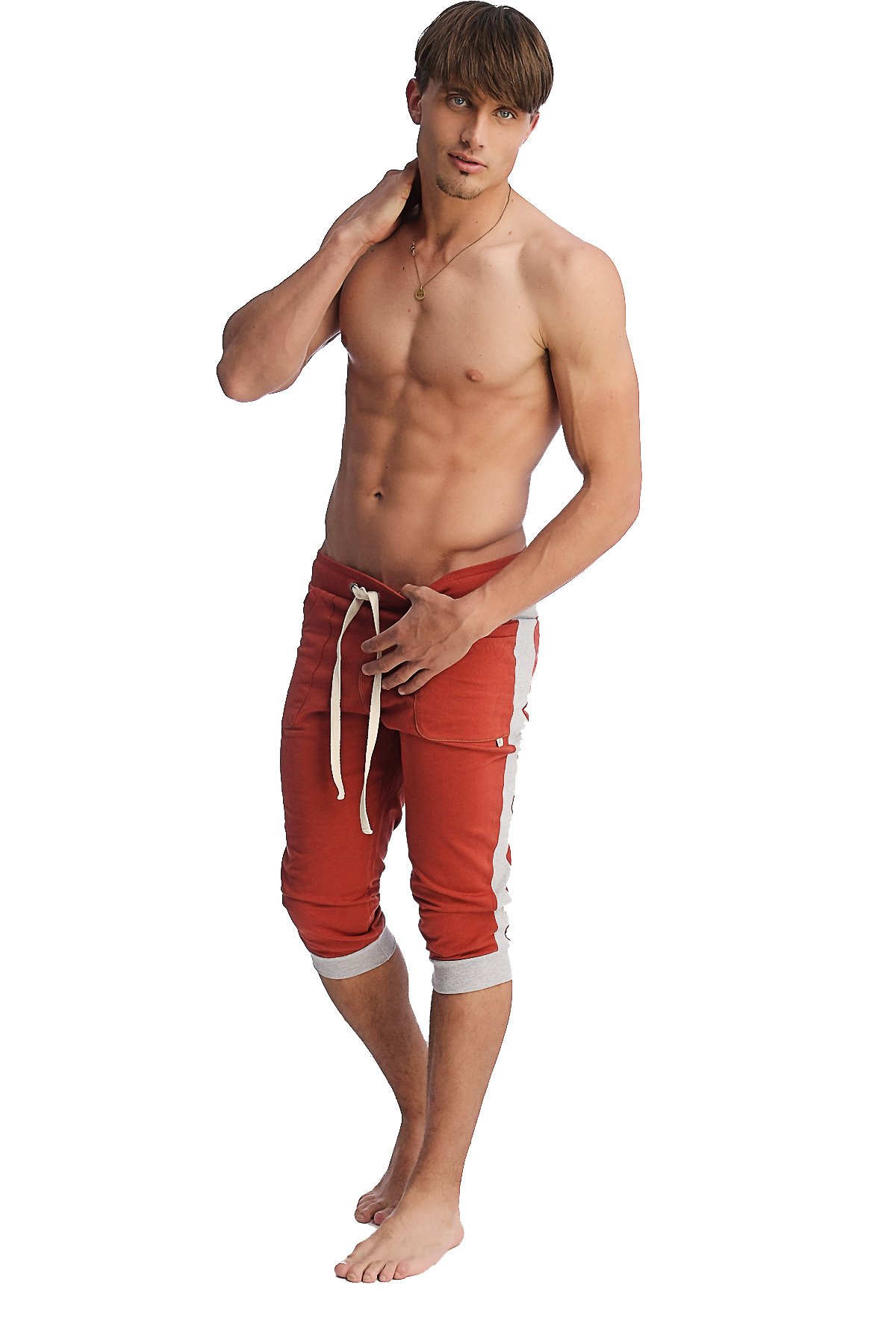 4-rth Men's Transition Cuffed Yoga Jogger Pant Modal French Terry Made in America Caliifornia Stretch Fit European Style