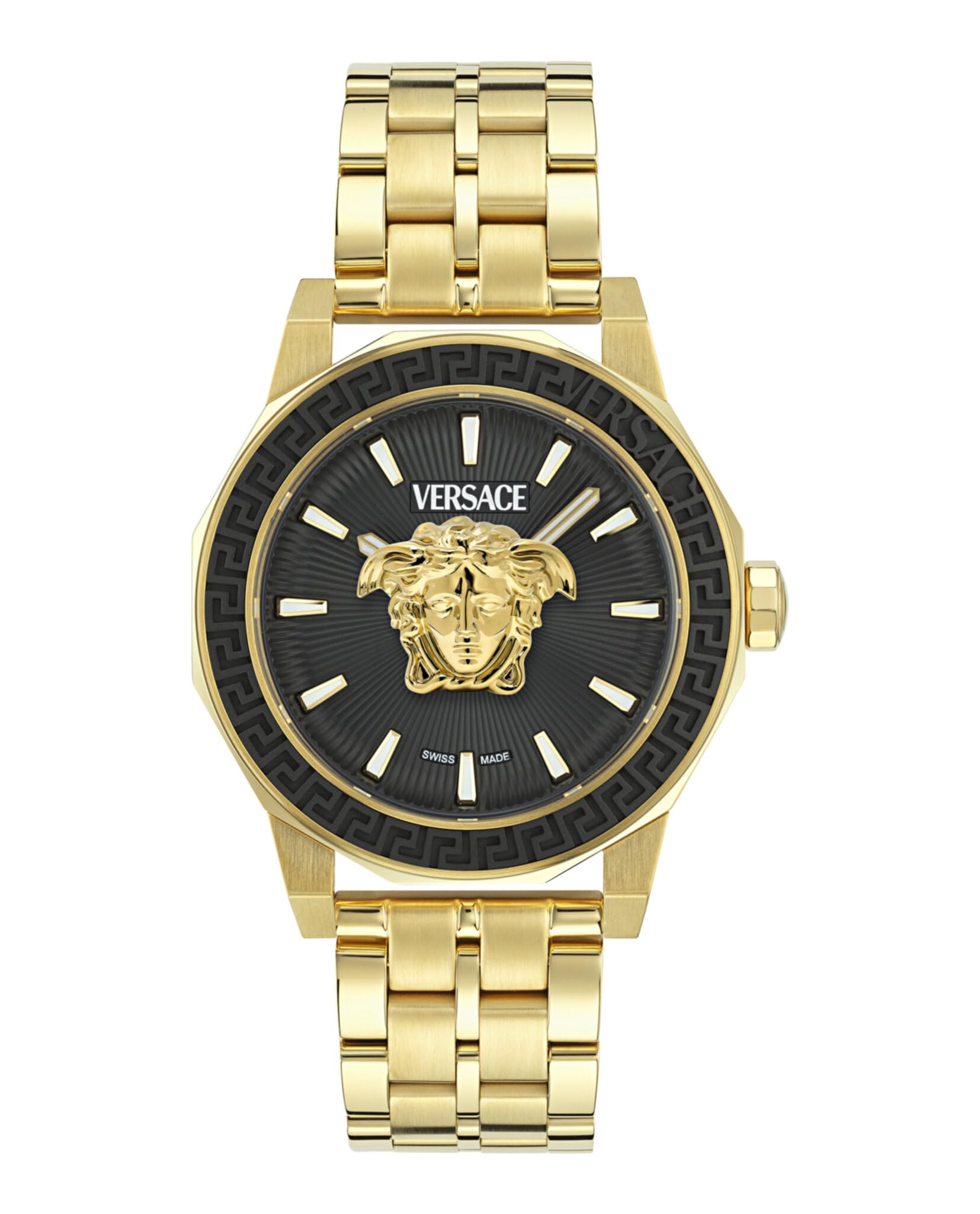 Versace Watches Men's Black/Gold Versace Gents Medusa Deco Watch Ve9i00424