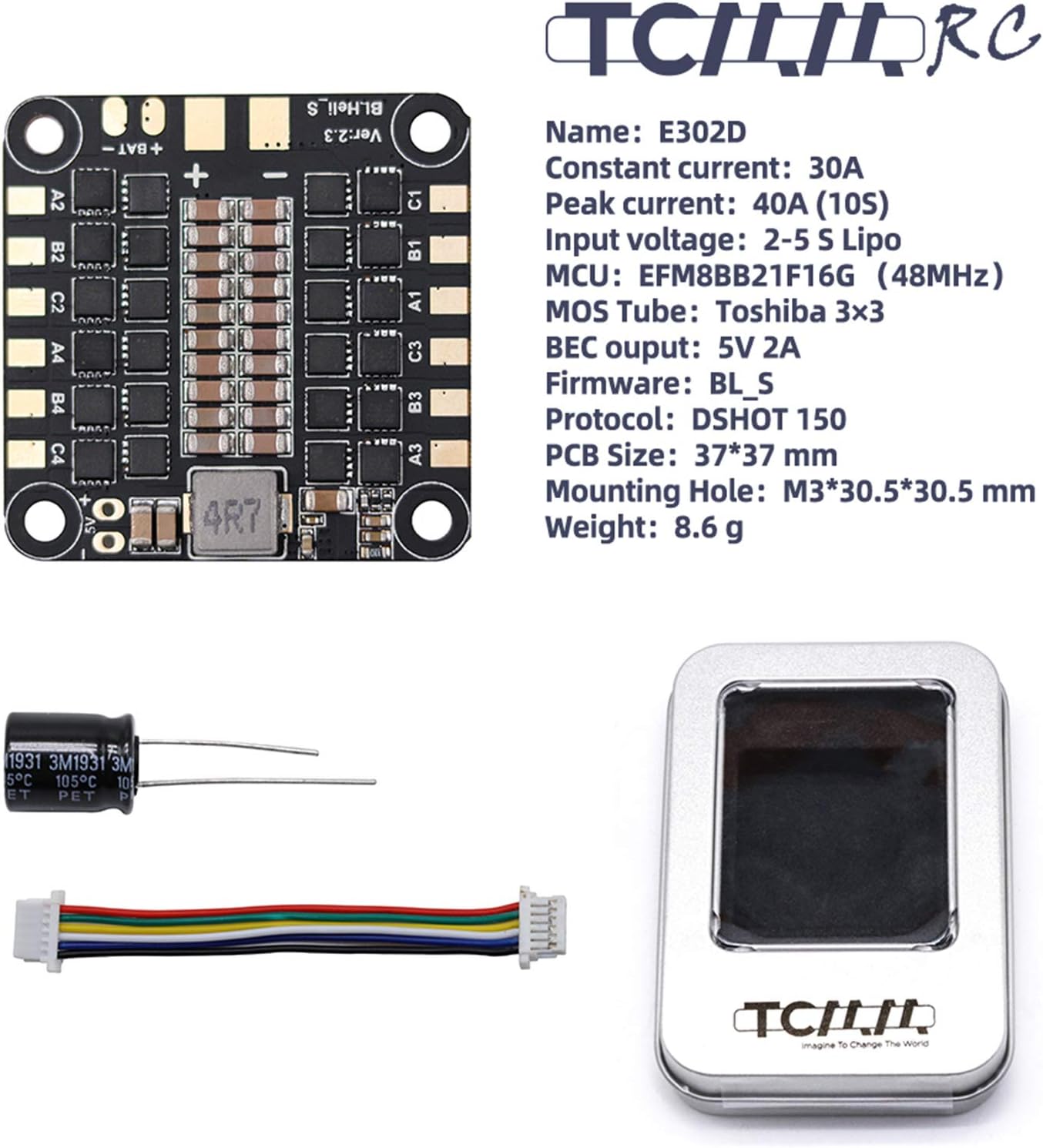 Hоttеѕt Sаlеѕ TCMM RC 30A BLHeli_S 4-in-1 ESC 5V 2A 2-5s Electronic Speed Controller Support DSHOT600 for FPV Racing Drone Quadcopter