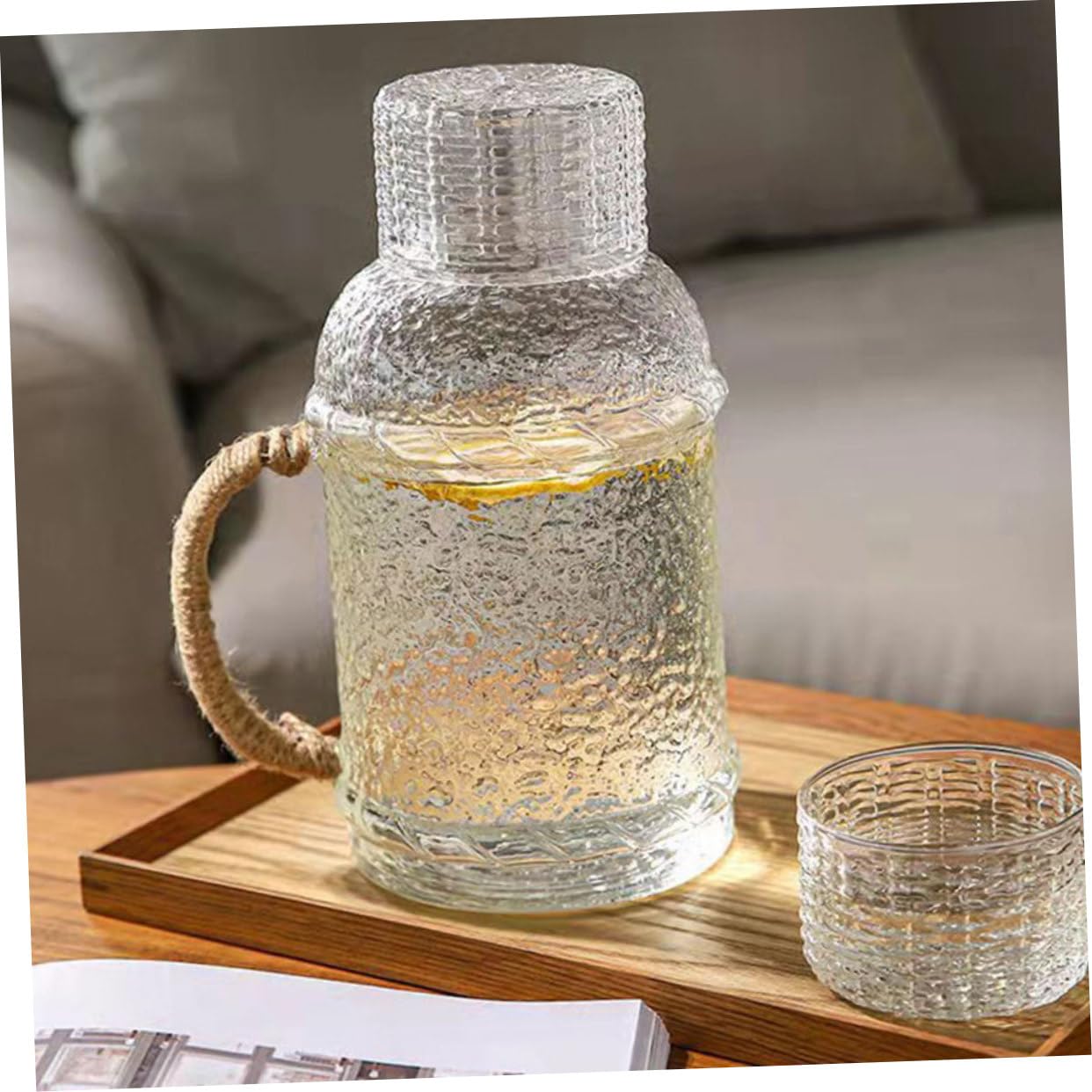 ULTECHNOVO Jarra De Agua De Vidrio Hervidor Tapa Jarra De Agua Para Cocina y Bebidas