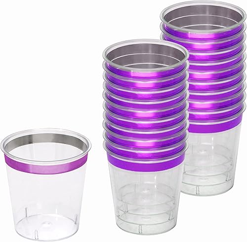 Miniatura 8 de zappy 124 vasos de chupito de plástico de neón, vasos de chupito de plástico de 1 onza, mini vasos de plástico de neón desechables para degustación