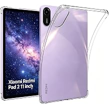 easyBee Case Compatible with Xiaomi Redmi Pad 2 11 inch, Ultra Thin Silicone Shockproof Back Shell HD Transparent TPU Protective Cover - Clear Transparent