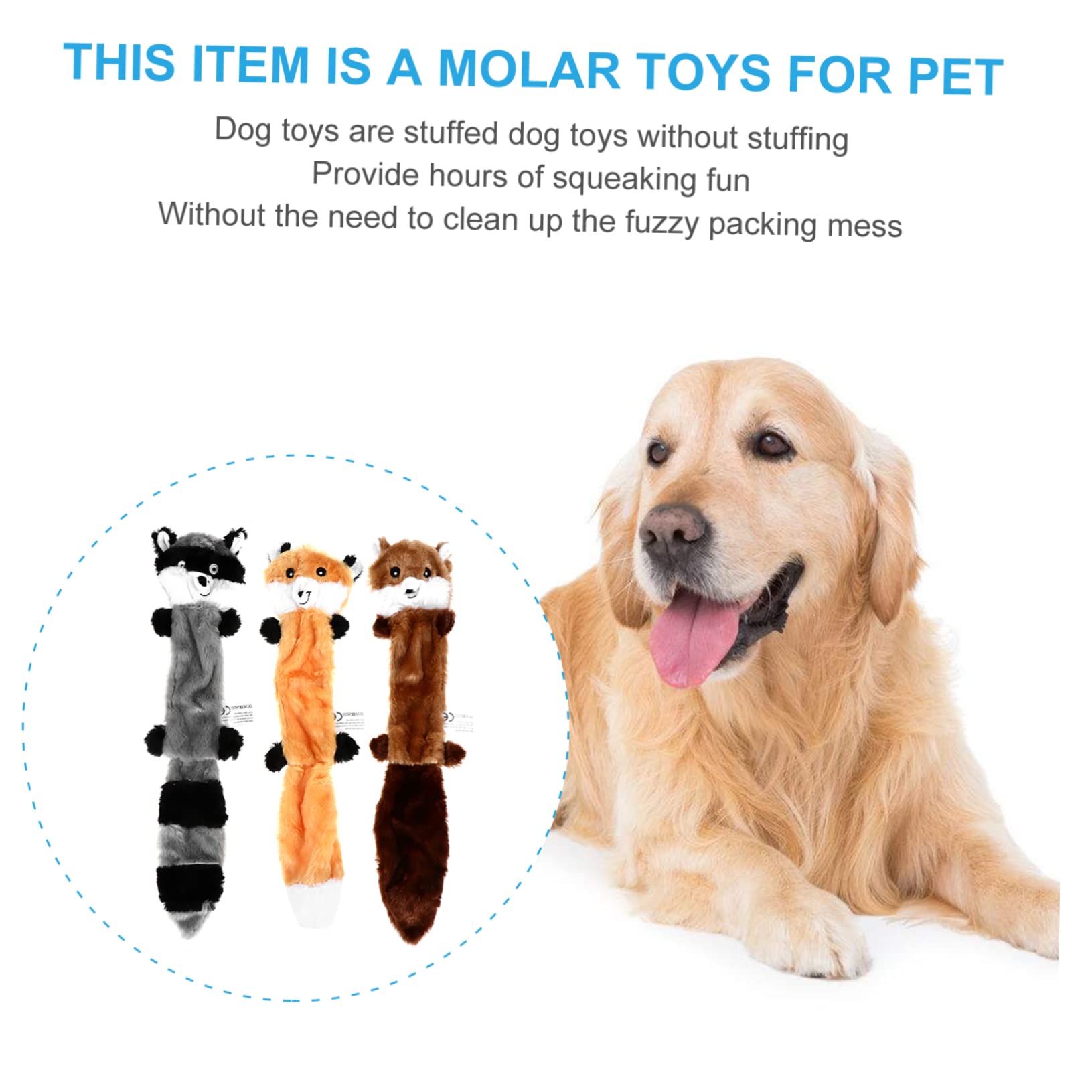 BESPORTBLE 6 Piezas De Juguetes De Sonido para Mascotas Juguetes Chirriantes para Perros Sin Relleno De Peluche para Perros Pequeños Juguete De Peluche