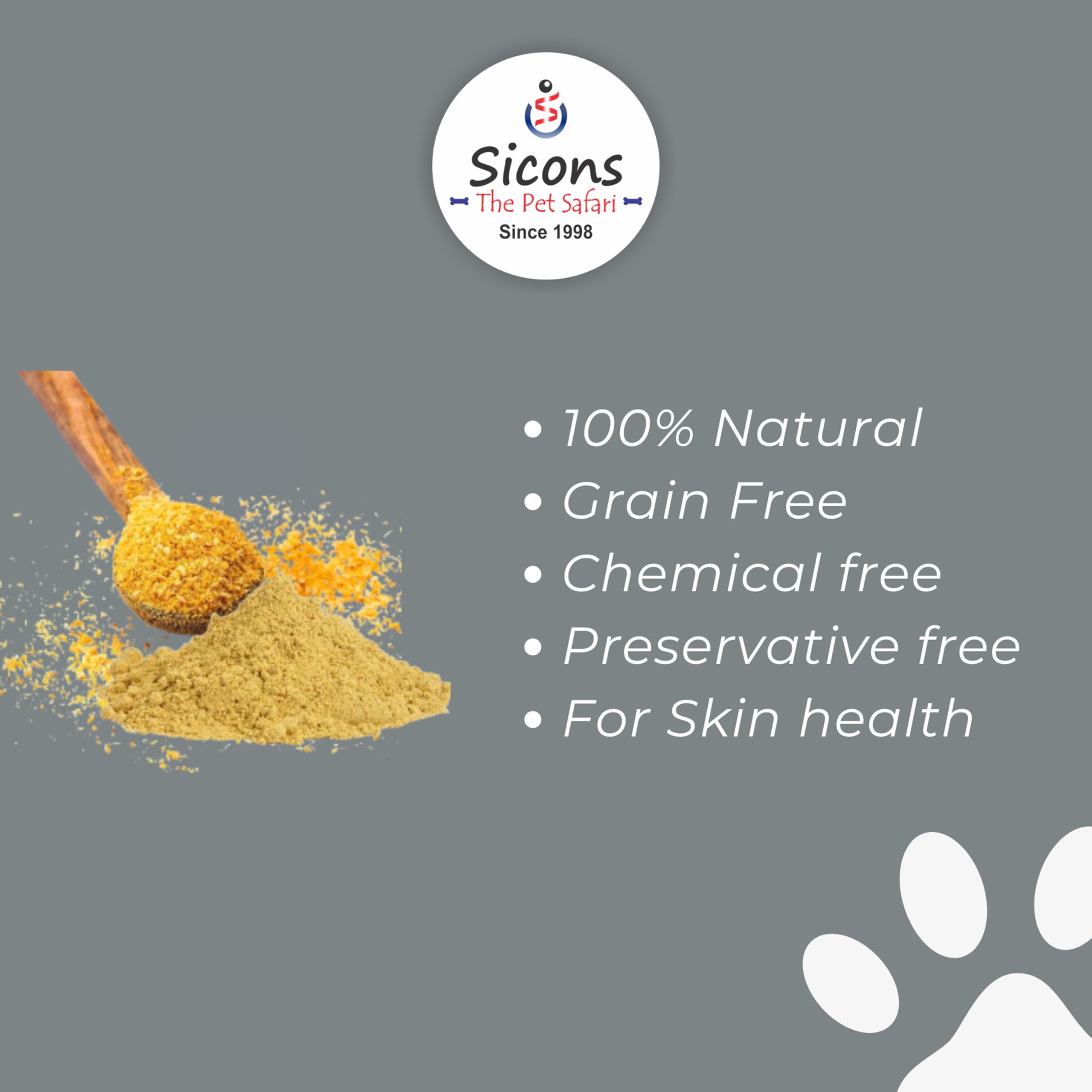 Sicons Chicken Dog Food Topper 100g (Pack of 5) Non Veg Dog Food Powder Supliment Protein-Rich, Grain-Free | Supports Digestion & Joint Health | Food Topper Powder for Dogs & Puppiess 3