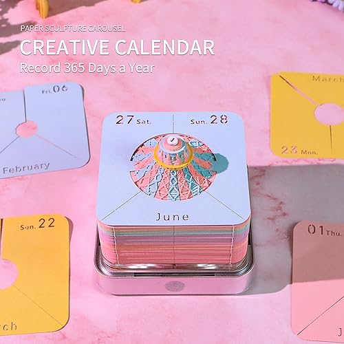 Miniatura 26 de RSLIPIN 3D Memo Pad Time Piece Calendar 2026,3D Calendar Memo Pad DIY Notes Notepad Paper Craft Art Romantic Tree House,2026 3D Desk Calendar With