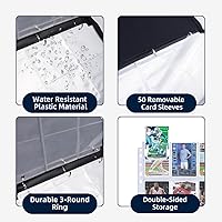 Vista 3 de Carpeta de tarjetas de fútbol con mangas, soporte para tarjetas de intercambio de 900 bolsillos, organizador de almacenamiento de tarjetas