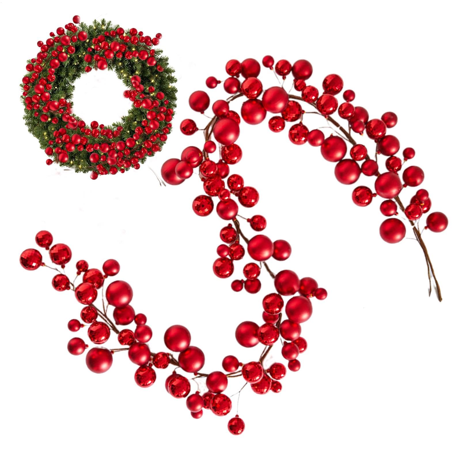 Guirnalda con Bolas para Árbol Navideño Decoración Ajustable