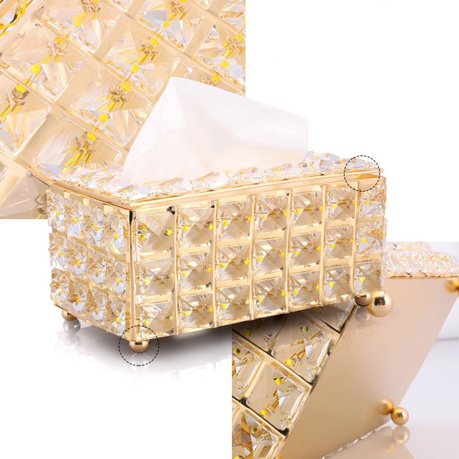 BYOKA ティッシュボックス　ゴールド BYOKA 木製ティッシュボックス ゴールド Tissue Box Gold - BYOKA