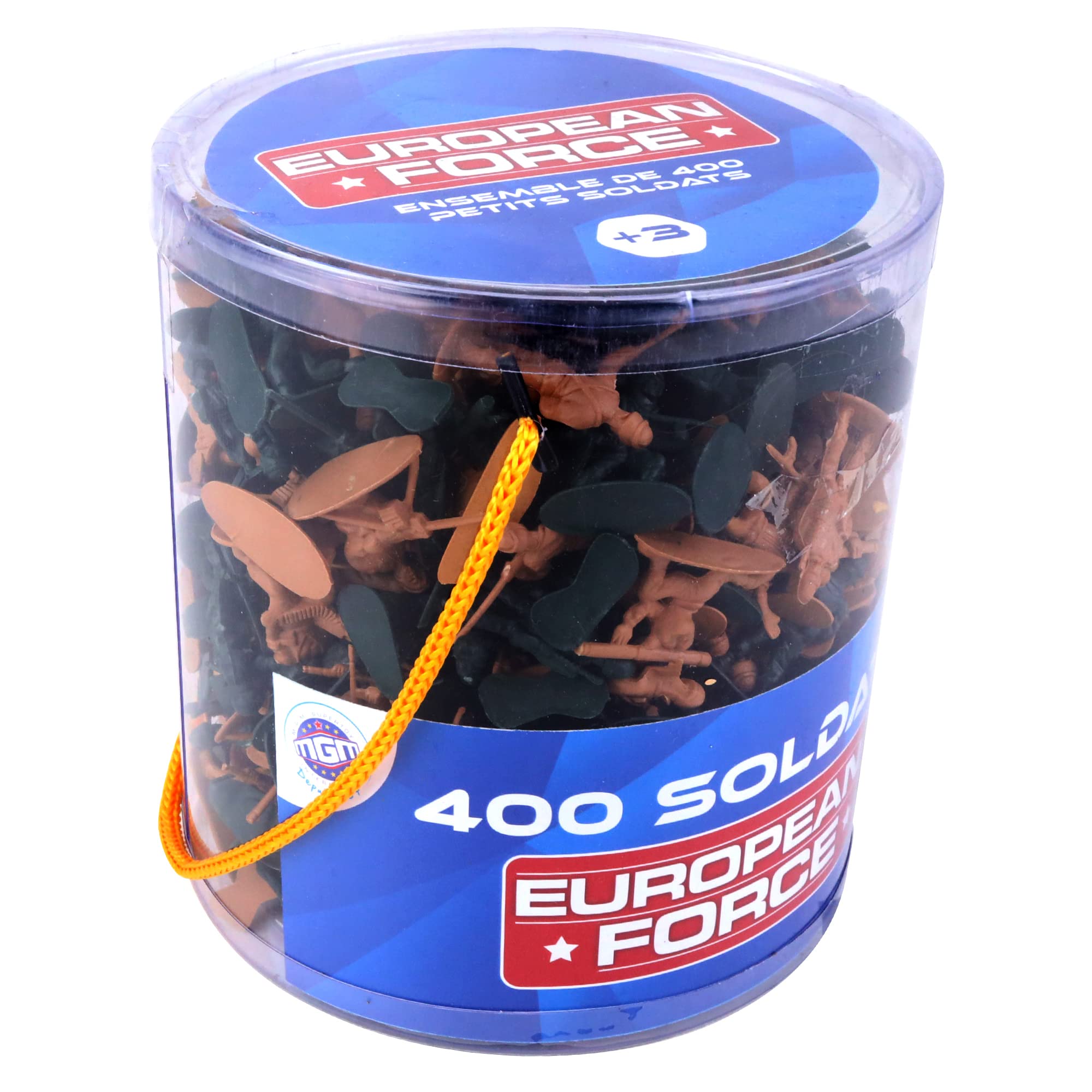 EUROPEAN FORCE - 400 Małych Żołnierzy - Żołnierze - 080228 - Khaki - Plastik - Wojskowe - Zabawka Dla Dzieci - Miniatura - 3,5 cm x 3,5 cm - Od 3 lat
