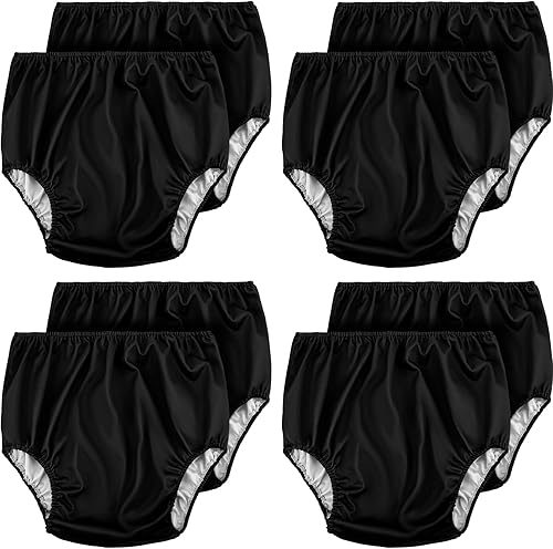 Panitay 8 piezas de ropa interior a prueba de fugas para adultos para incontinencia, grande, negro, unisex, adultos, hombres