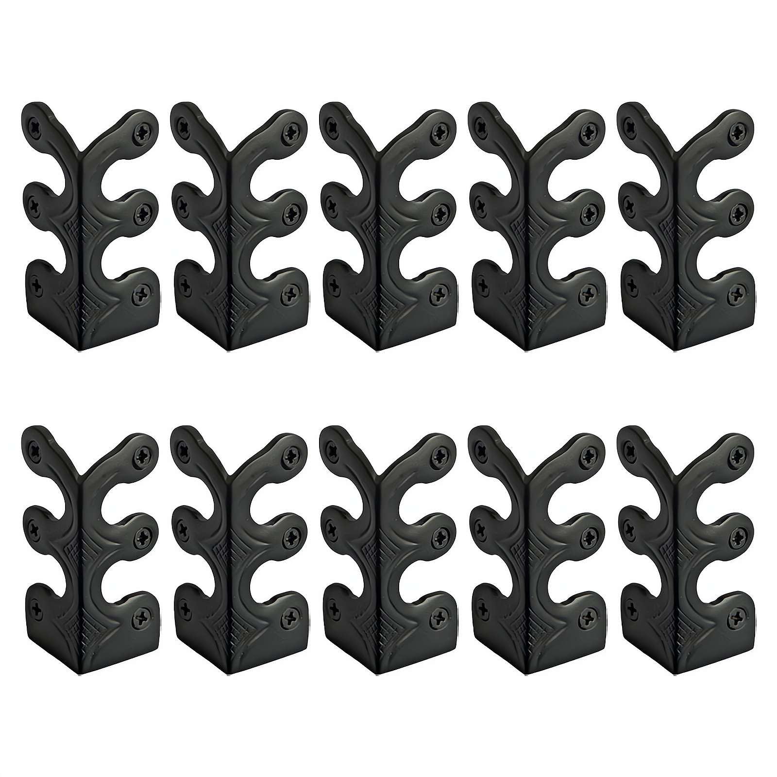 Metal Baseboard Corner Protectors, 10 PCS Solid Brass Skirting Board Corner Protectors, Vintage Decorative Protector Cover for Baseboard, Wood Cases, Cabinet Doors