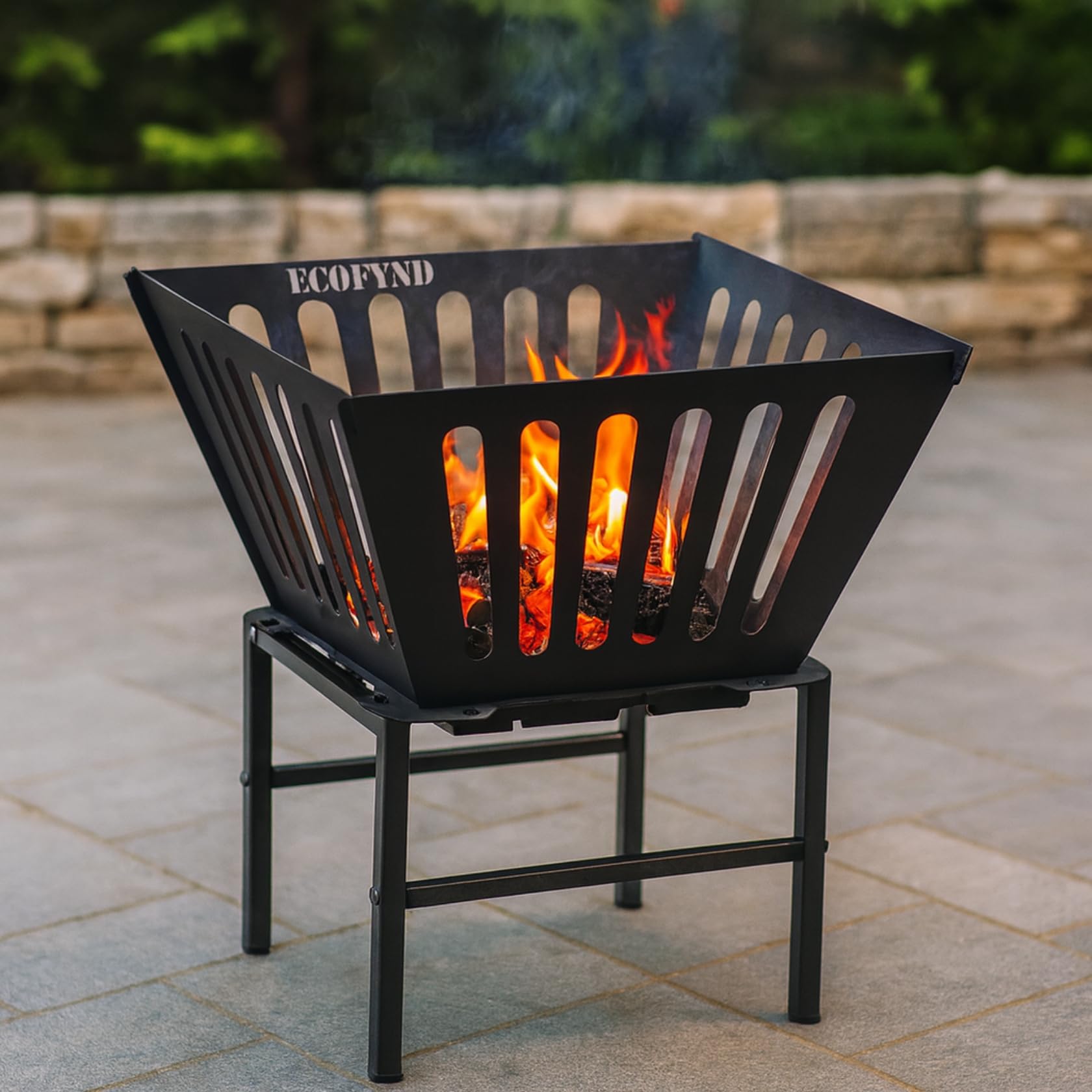 ecofynd Portable Charcoal Fire Pit for Garden, Modern Bonfire Pit