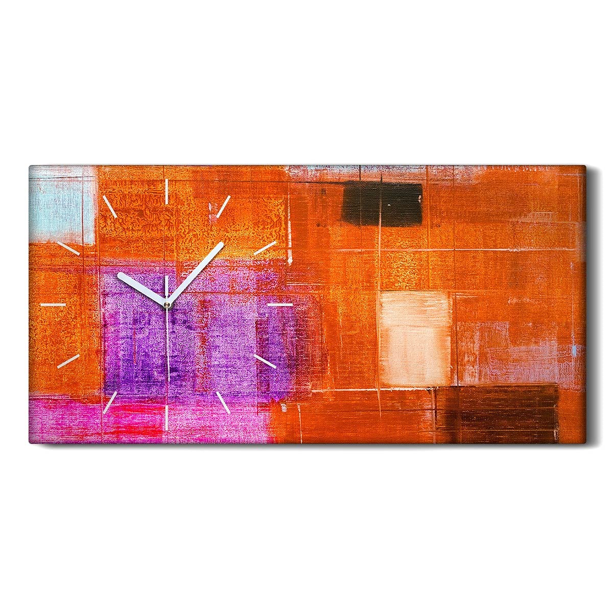 Horloge sur Toile Coloray 60x30cm - Image Art Mural et Décoration Art Moderne Salon