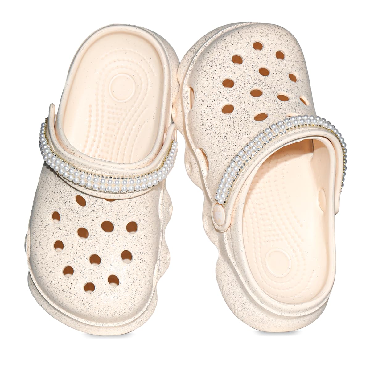 Toddler Clogs for Girls Lightweight Kid Garden Clogs Breathable Slip-on Slides Sandals Slippers Children's Beach Water Shoes (zzGlt_mi, 25)