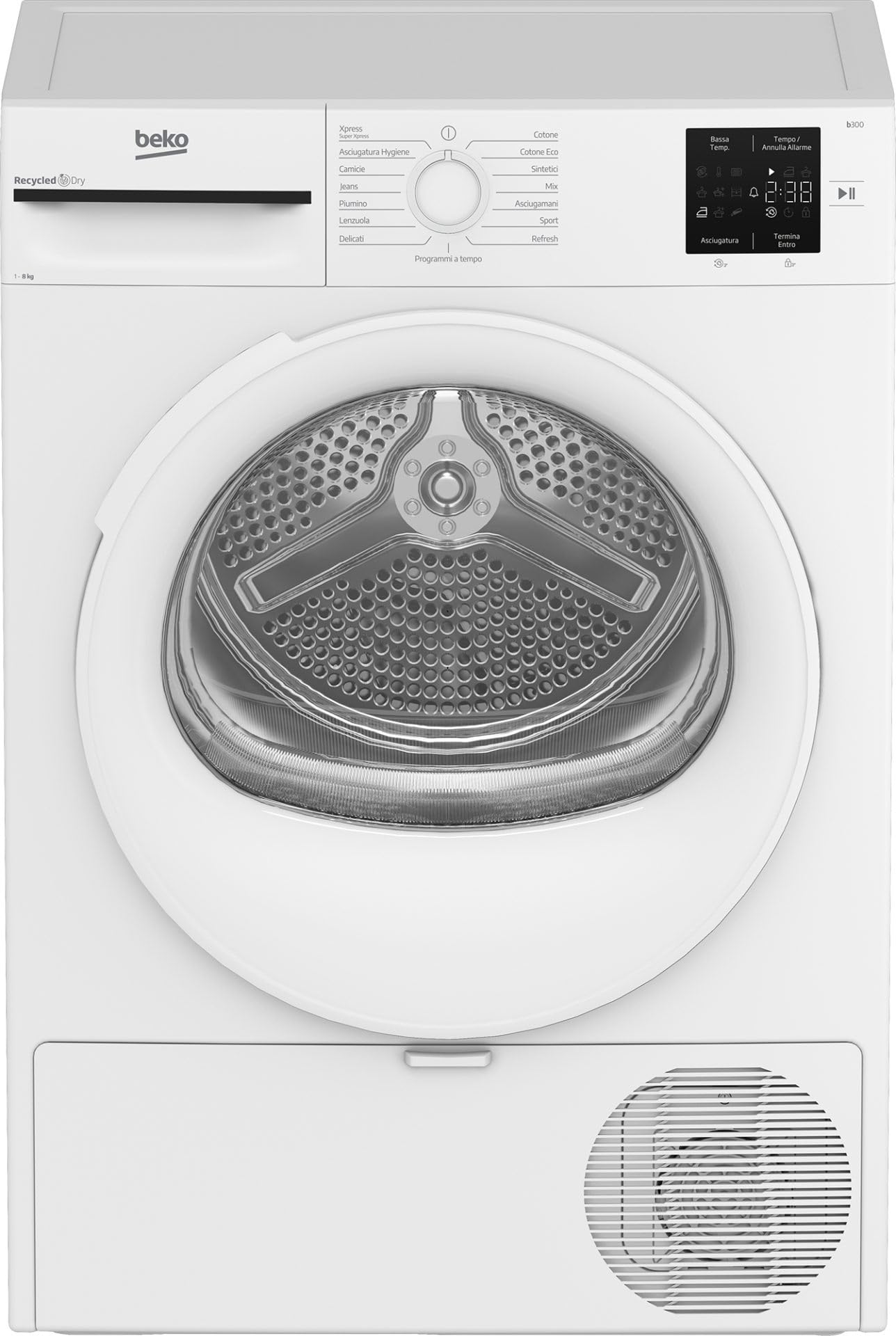 BMT83EW ASCIUG SNELLA 8KG A++/D P54CM PLANA OBLO BIANCO