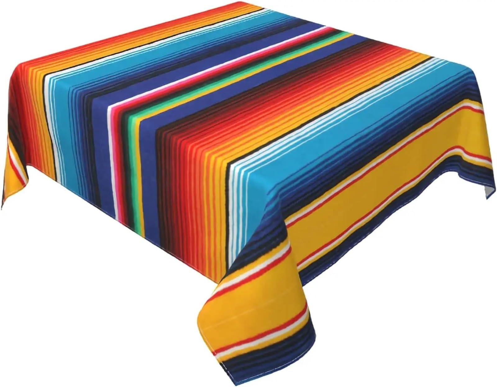 FonHNDG Striped Tablecloth Colorful Stripes Rectangle Tablecloths For Table Decor Modern Geometric Tablecloth(Color1,140x300cm)